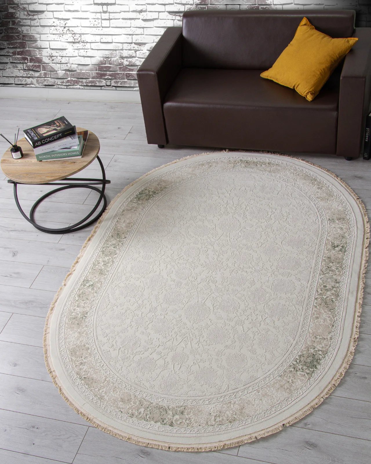 Классический ковер Jasmine 35897Y - CREAM / CREAM Heat-set Турция
