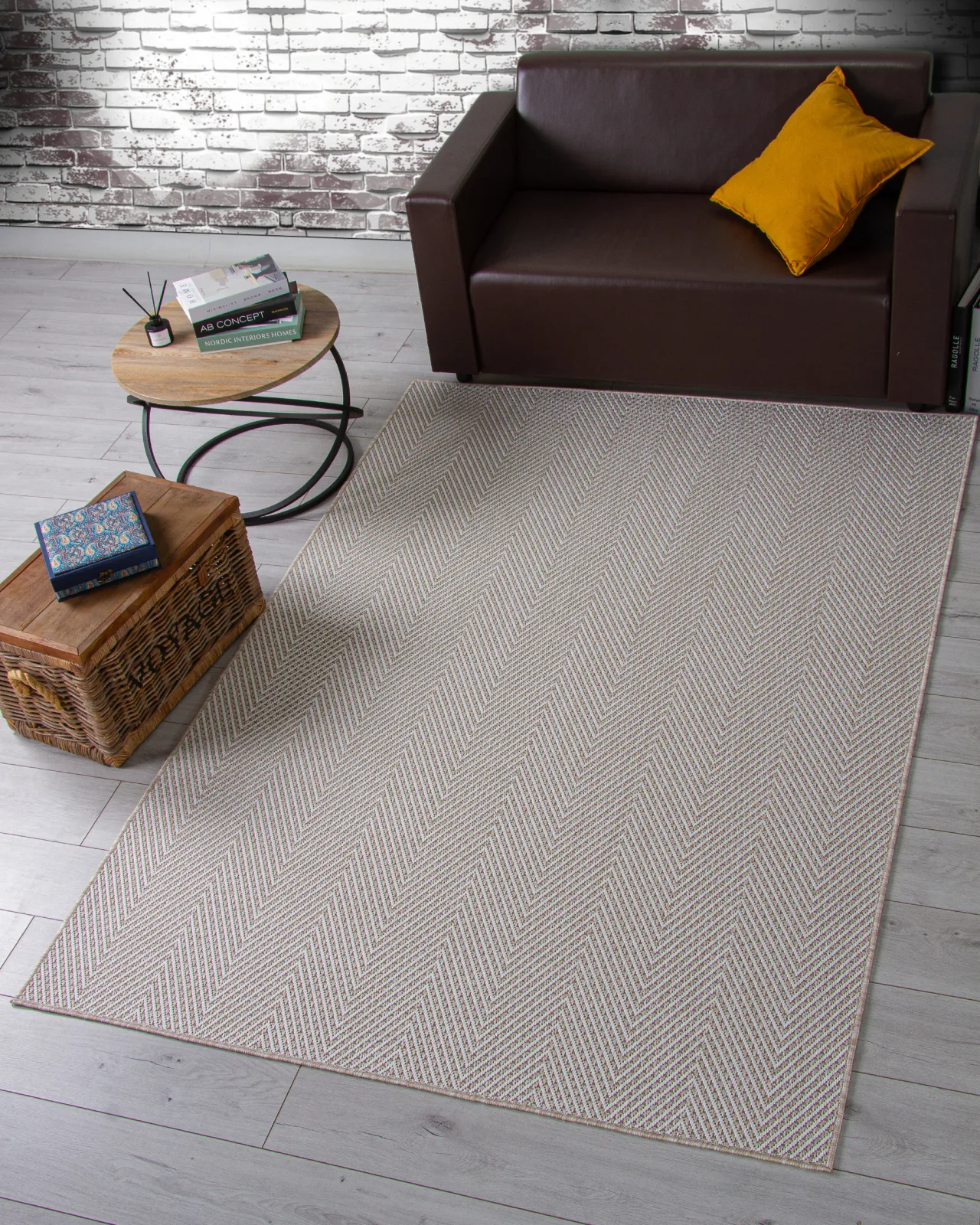 Современная циновка KAIR S156 - BEIGE полипропилен Россия