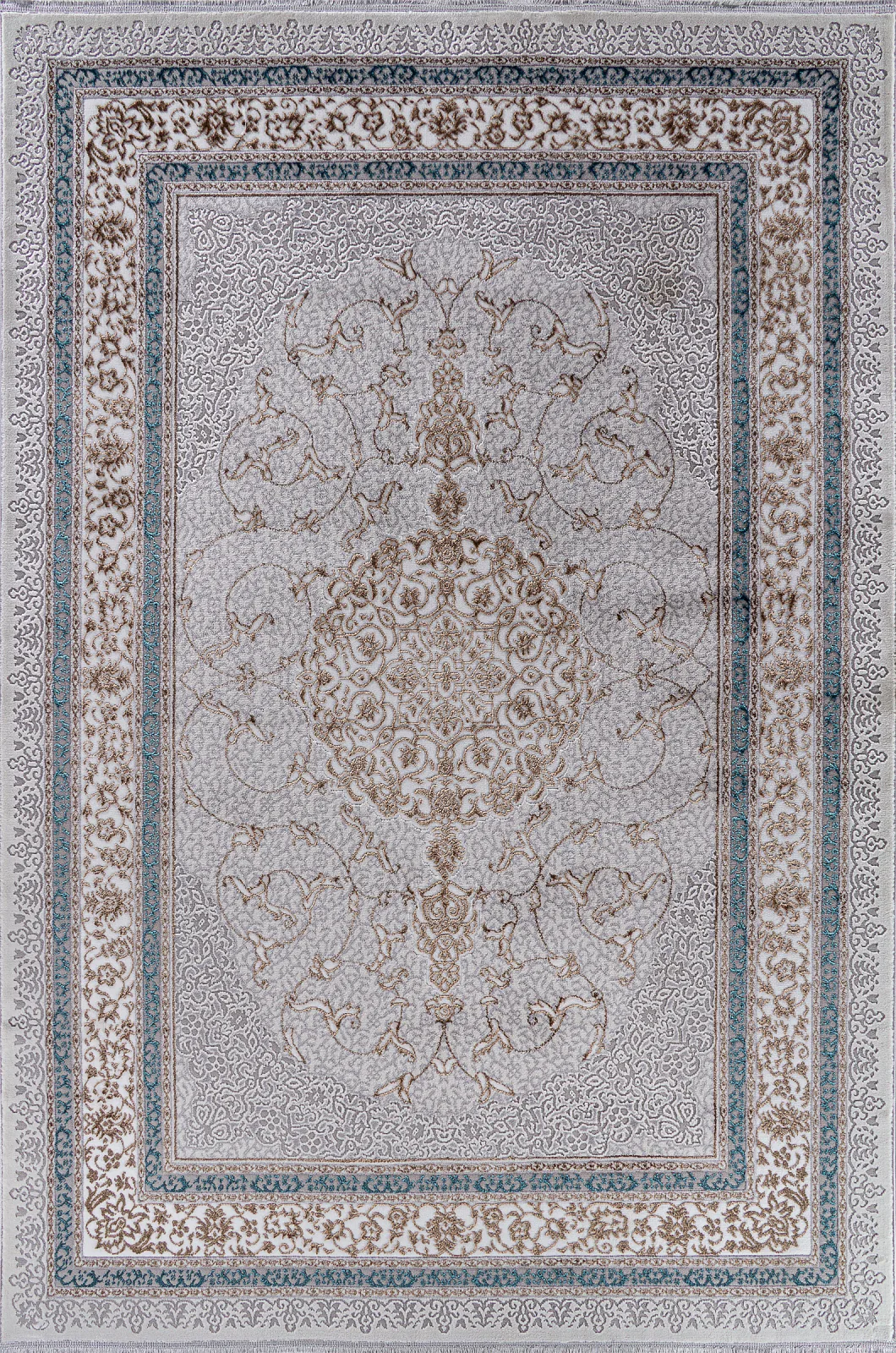 Классический ковер HALIF F641 - GREEN-BLUE Heat-set Россия