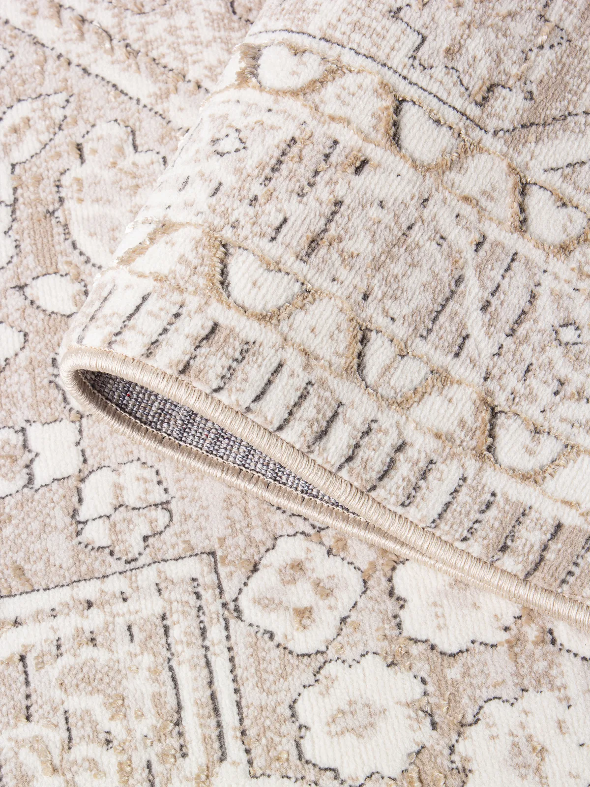 Классический ковер NOVA 04293A - BEIGE FDY / CREAM HB полиэстер Турция