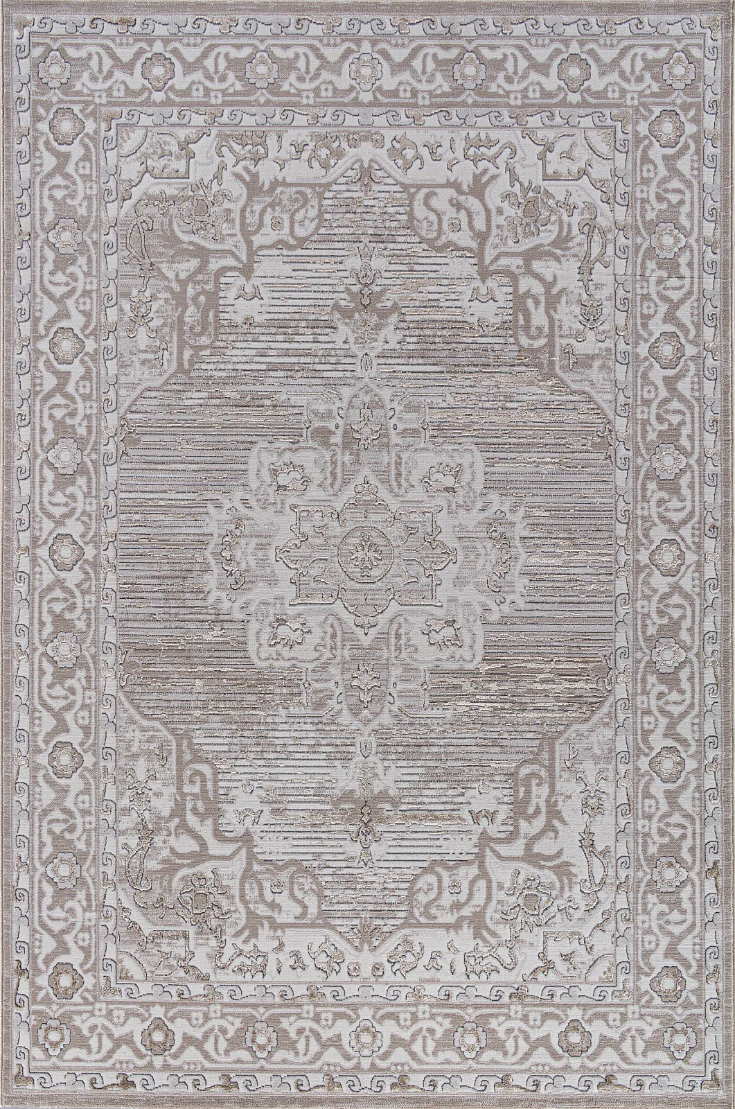 Классический ковер NOVA 04089A - CREAM HB / LIGHT GRI HB полиэстер Турция