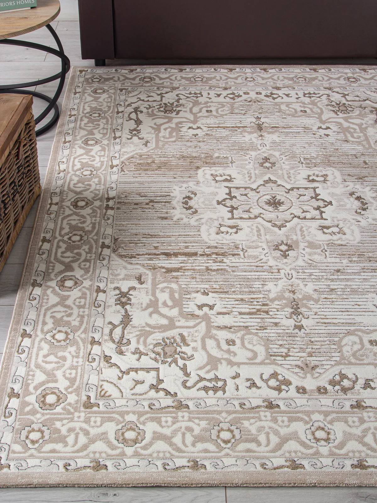 Классический ковер NOVA 04089A - CREAM HB / LIGHT GRI HB полиэстер Турция