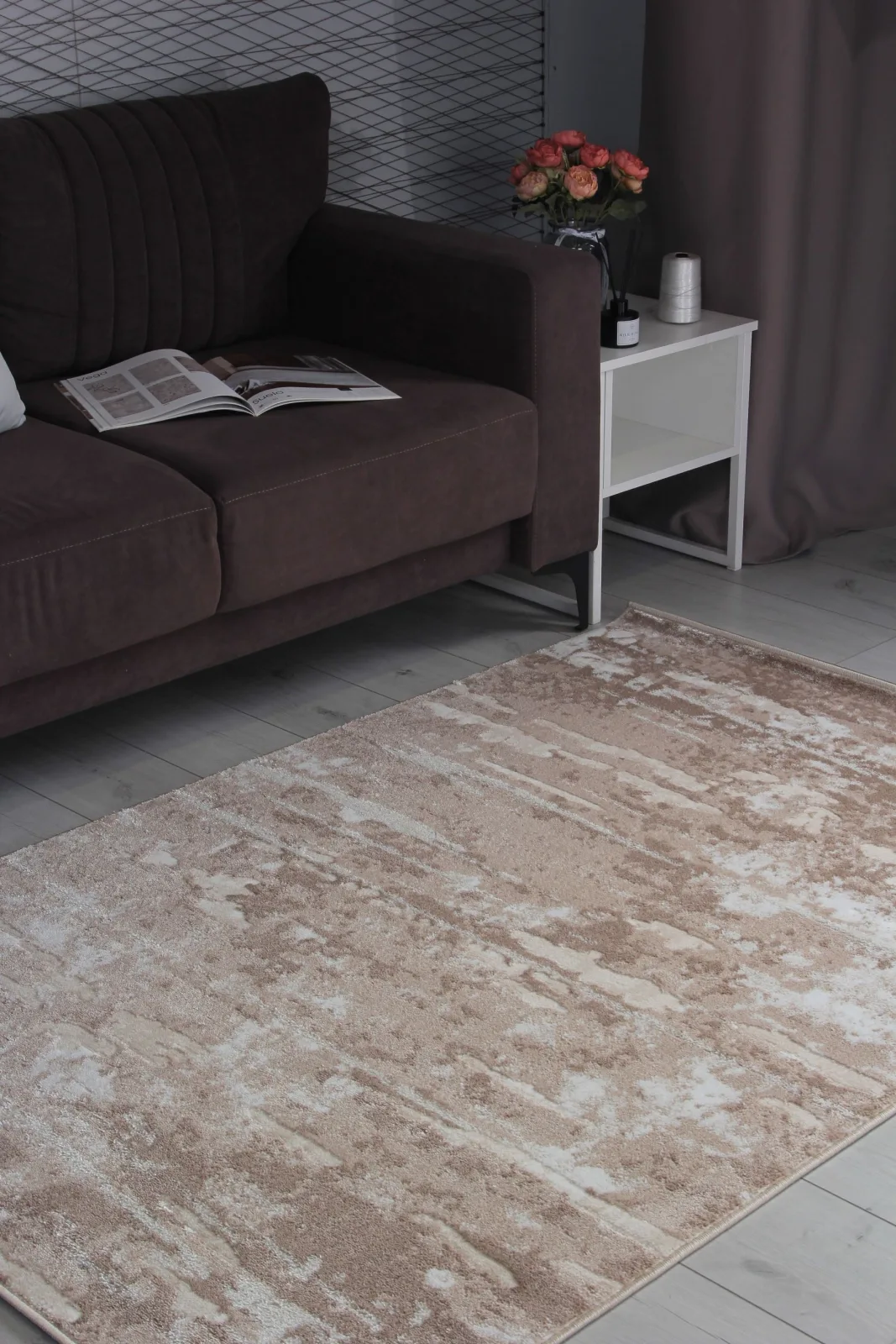 Современный ковер ALABAMA F176 - LIGHT BEIGE Heat-set Россия