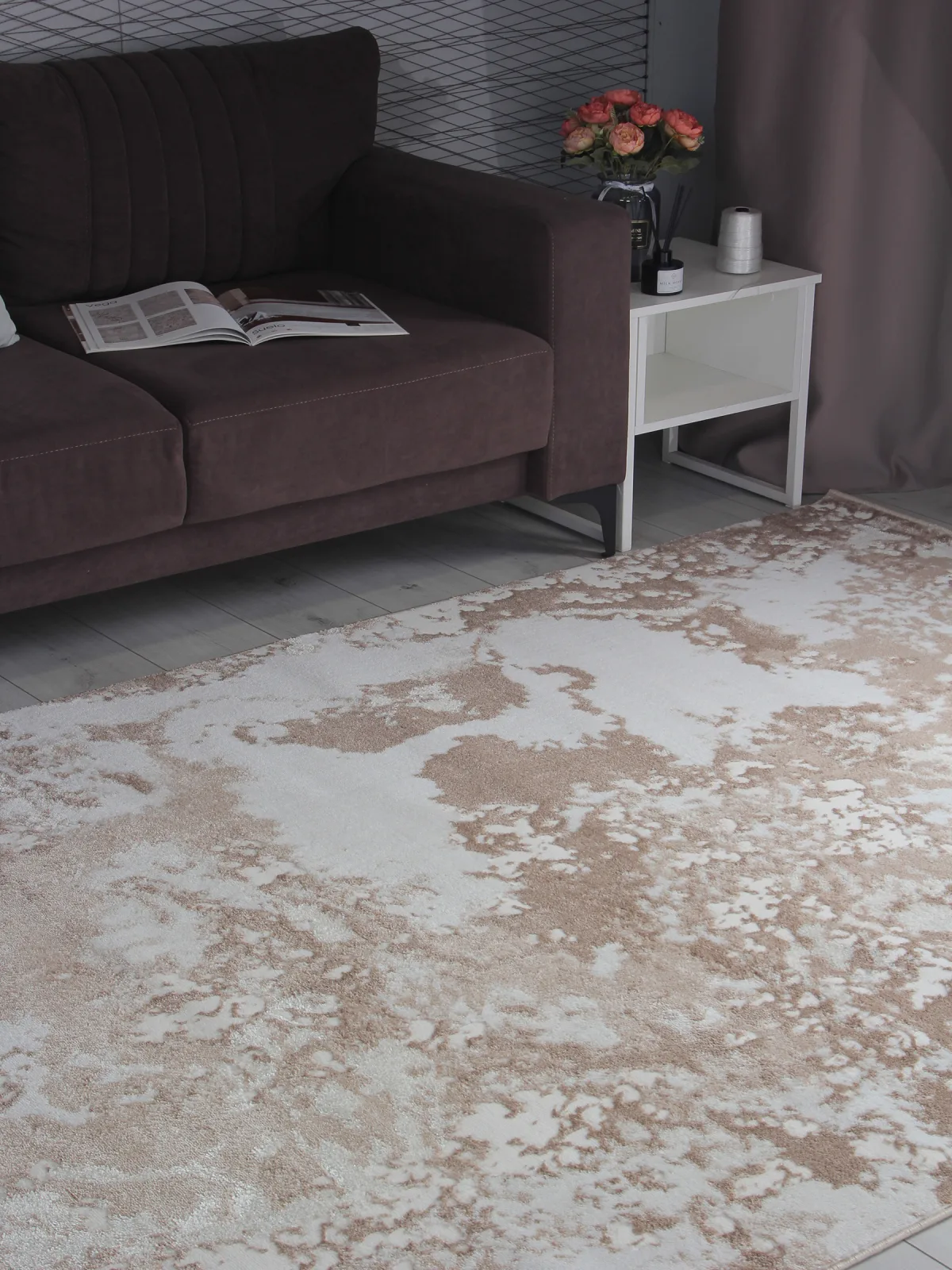 Современный ковер ALABAMA F177 - LIGHT BEIGE Heat-set Россия