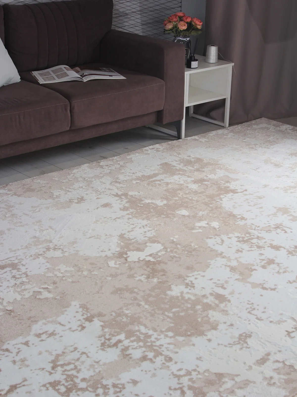 Современный ковер ALABAMA F172 - LIGHT BEIGE Heat-set Россия