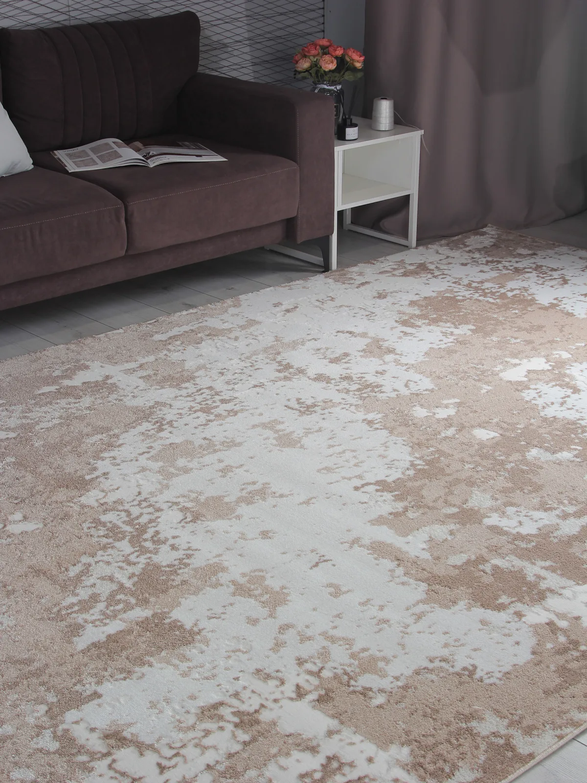 Современный ковер ALABAMA F172 - LIGHT BEIGE Heat-set Россия