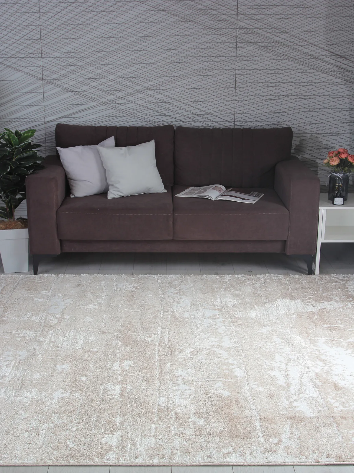 Современный ковер ALABAMA F174 - LIGHT BEIGE Heat-set Россия