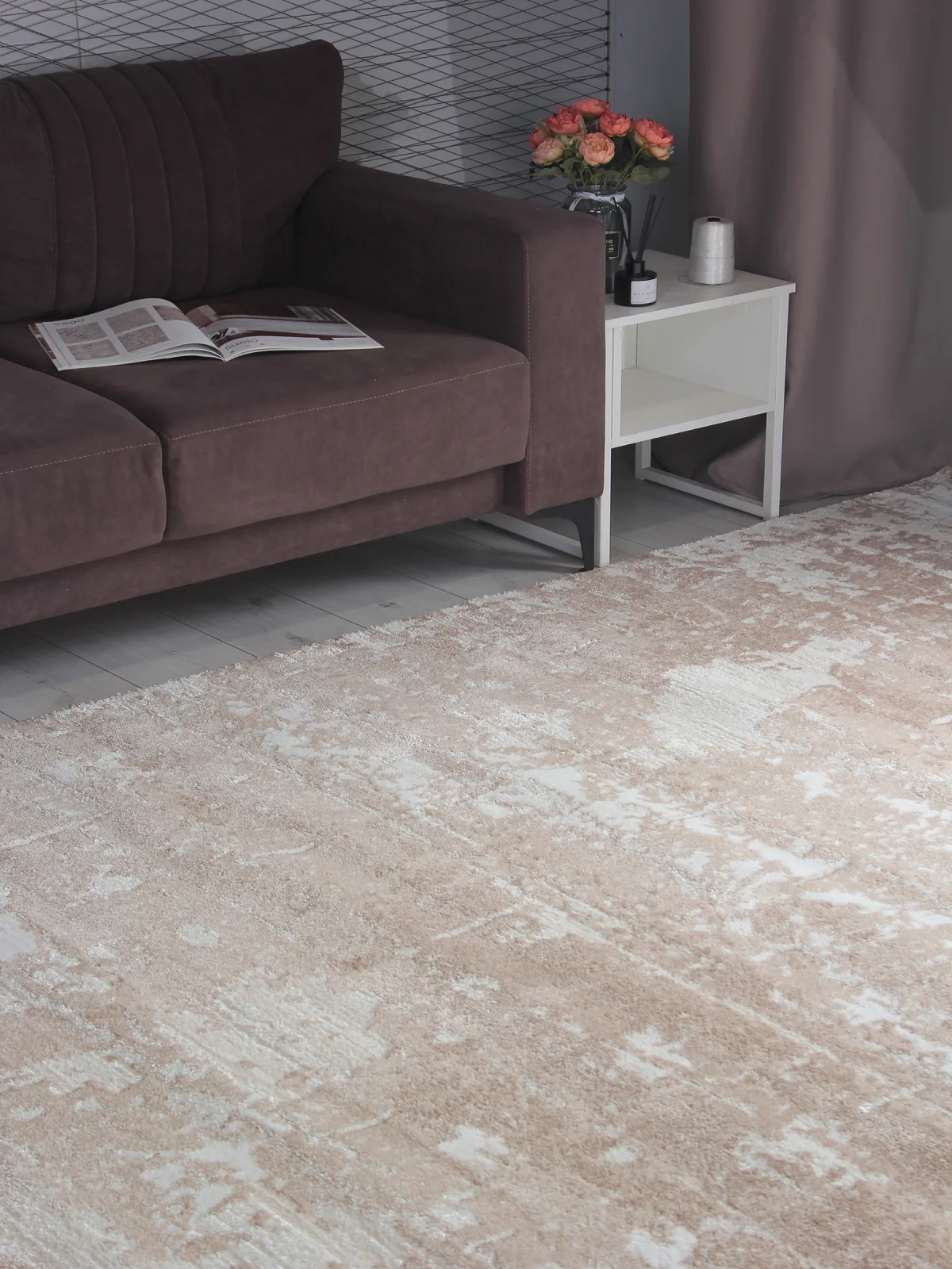 Современный ковер ALABAMA F174 - LIGHT BEIGE Heat-set Россия