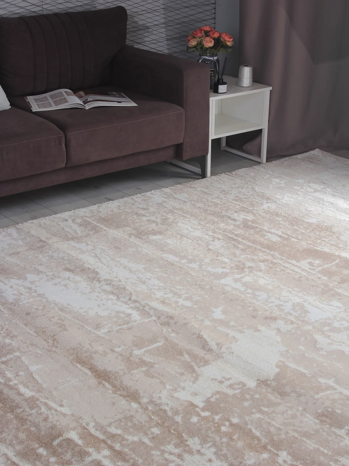 Современный ковер ALABAMA F174 - LIGHT BEIGE Heat-set Россия