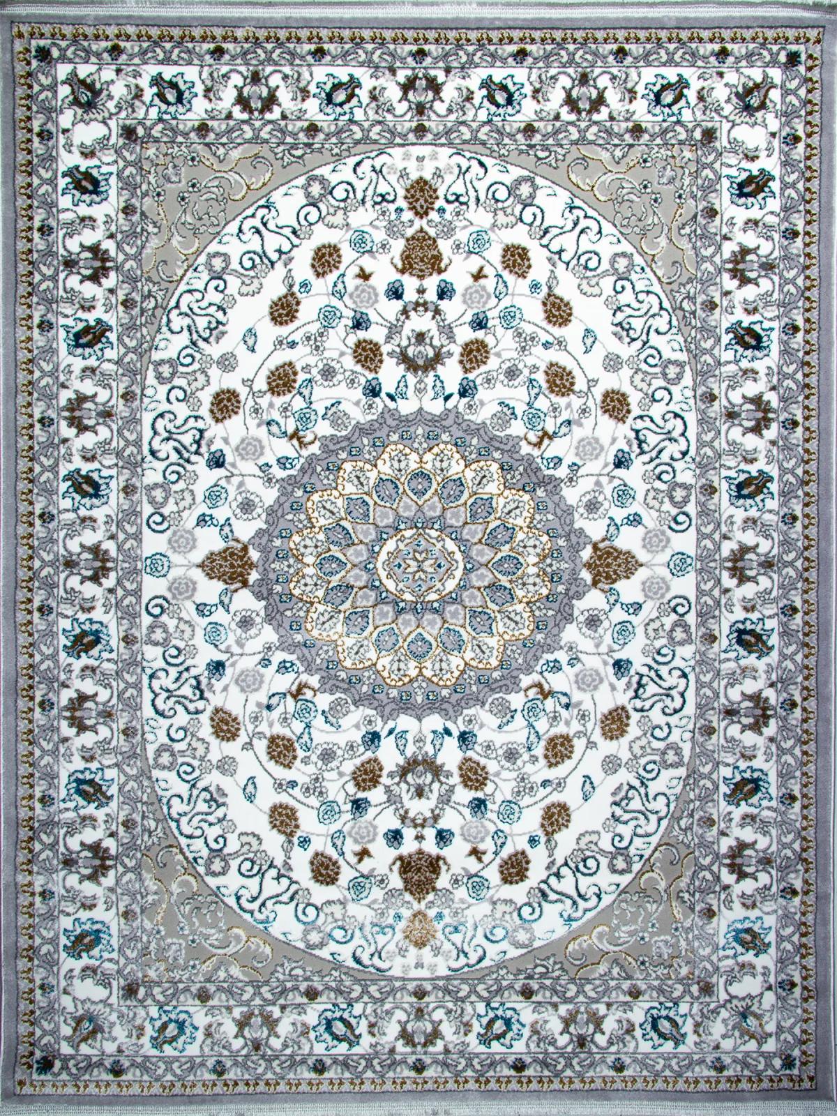 Классический ковер HALIF F611 - GRAY-BLUE Heat-set Россия