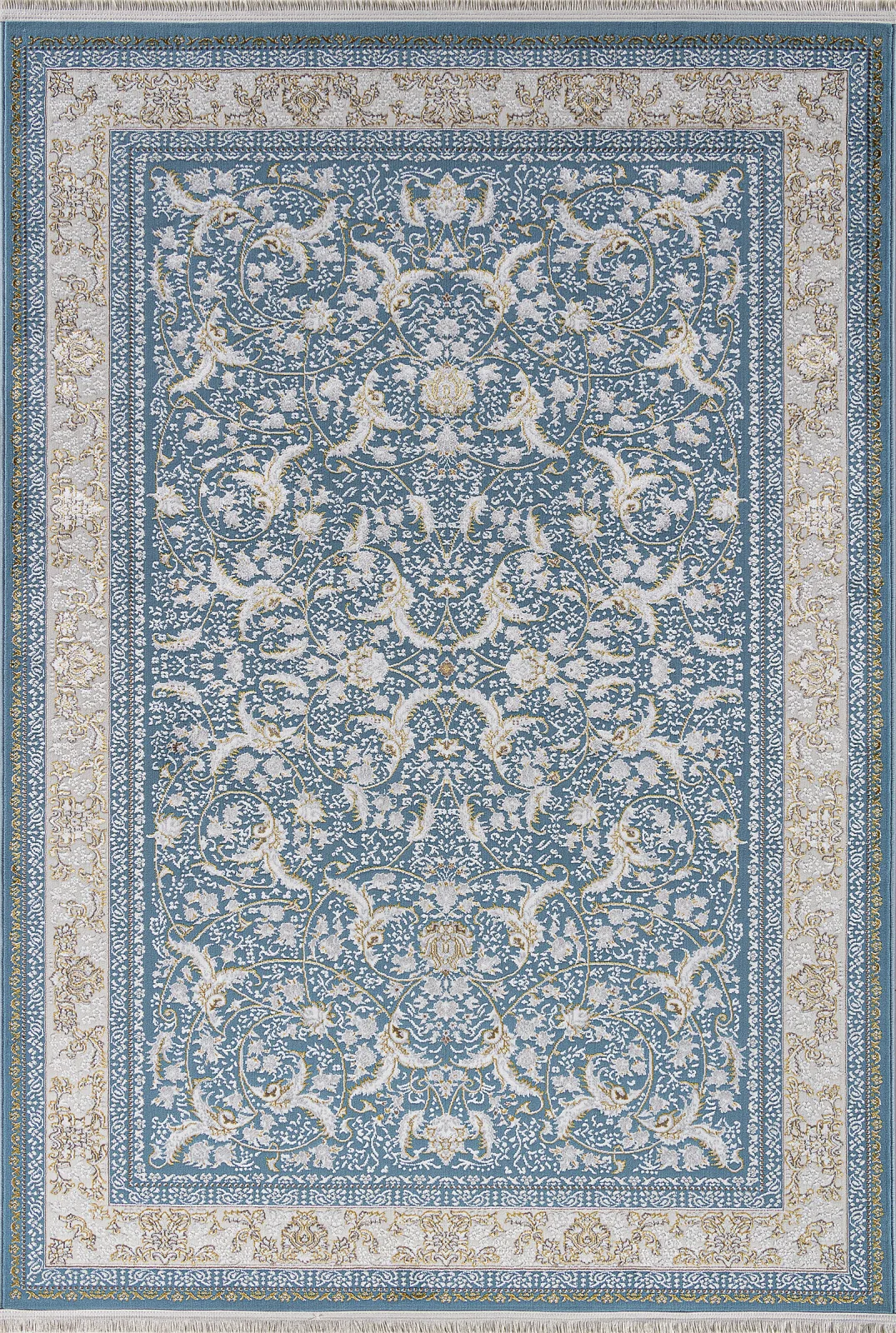 Классический ковер ZARINA M101B - BLUE SHIRINK / BLUE SHIRINK полиэстер Турция