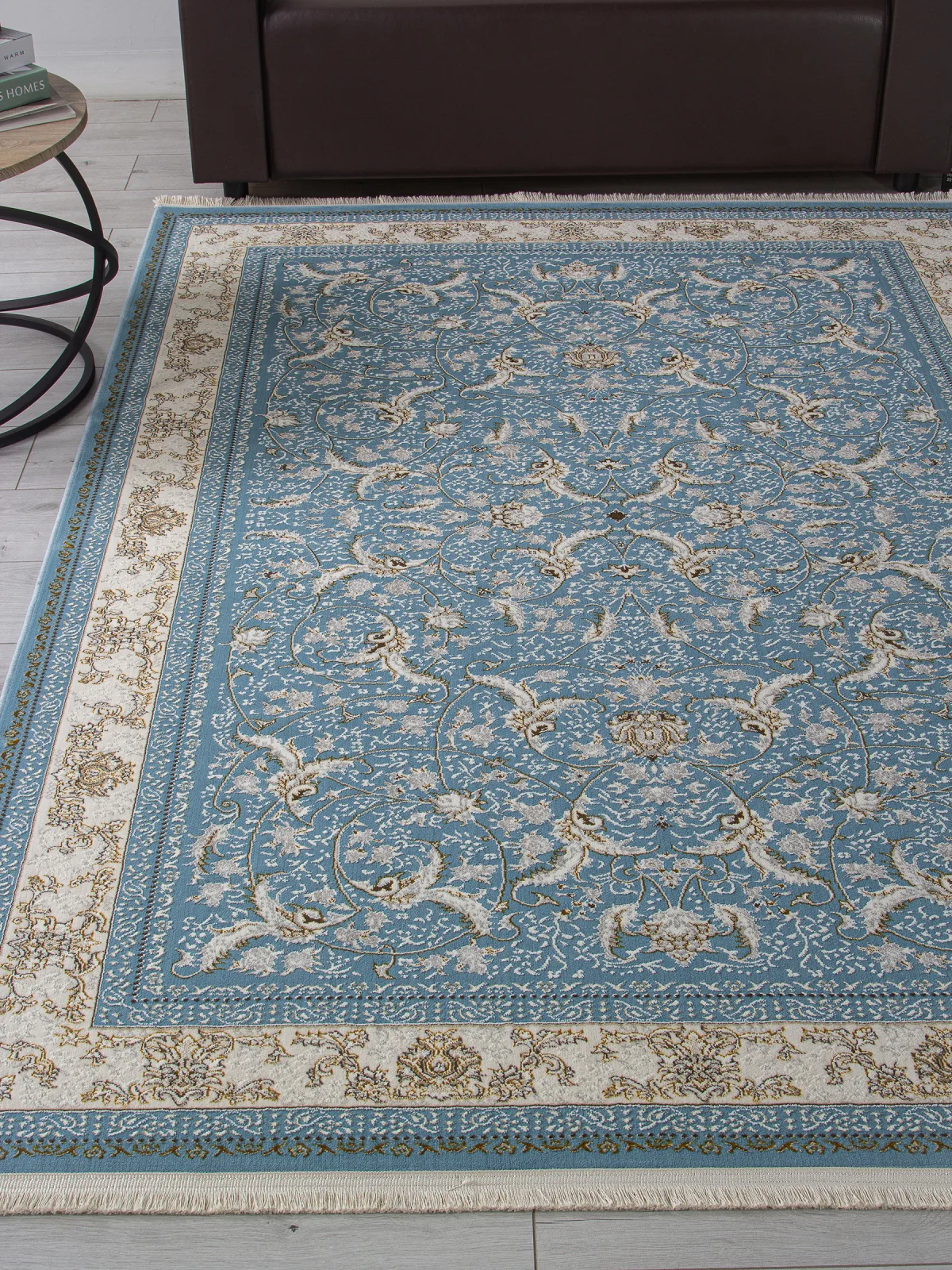 Классический ковер ZARINA M101B - BLUE SHIRINK / BLUE SHIRINK полиэстер Турция