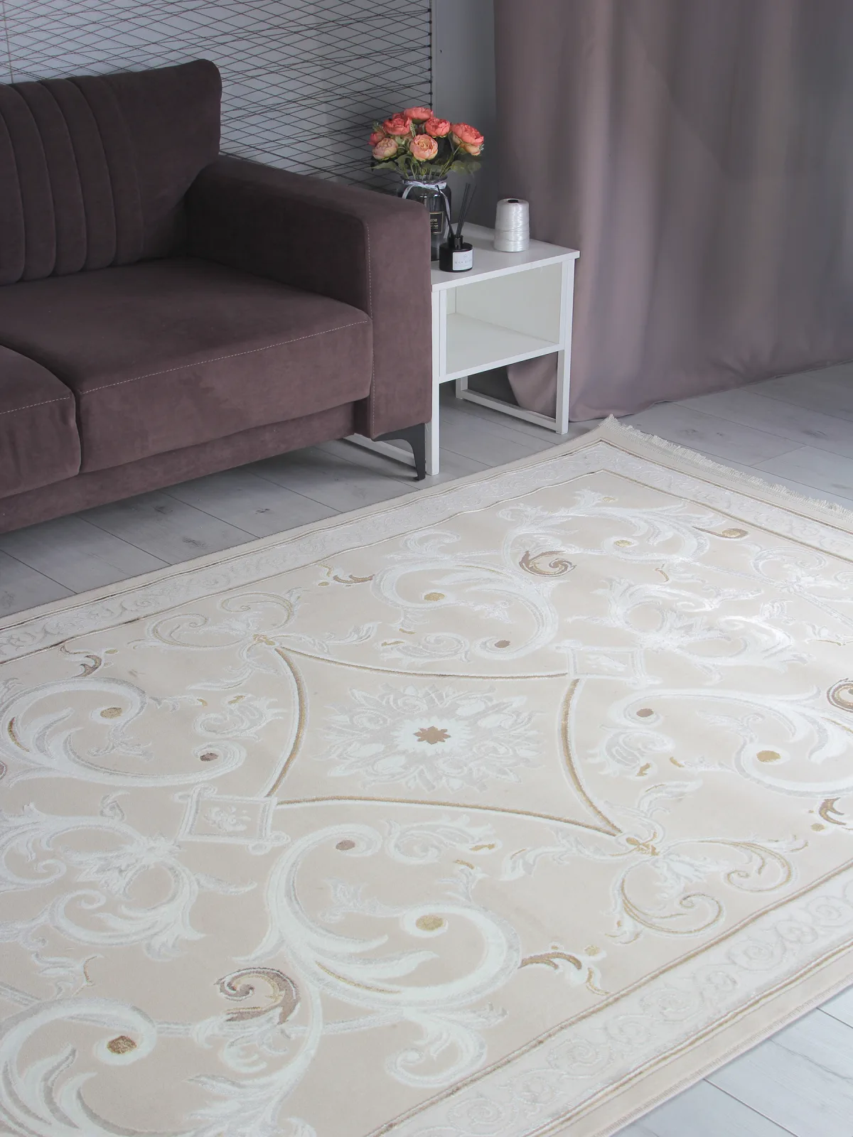 Классический ковер ZARINA B269A - L.BEIGE / CREAM FDY полиэстер Турция