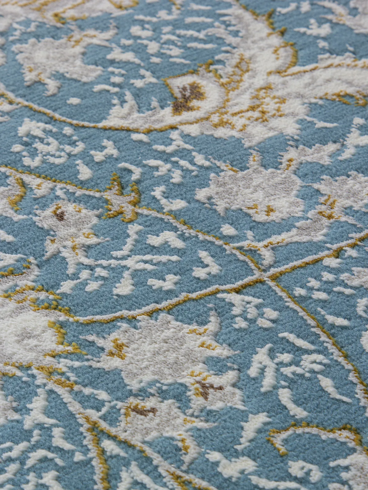 Классический ковер ZARINA M101B - BLUE SHIRINK / BLUE SHIRINK полиэстер Турция