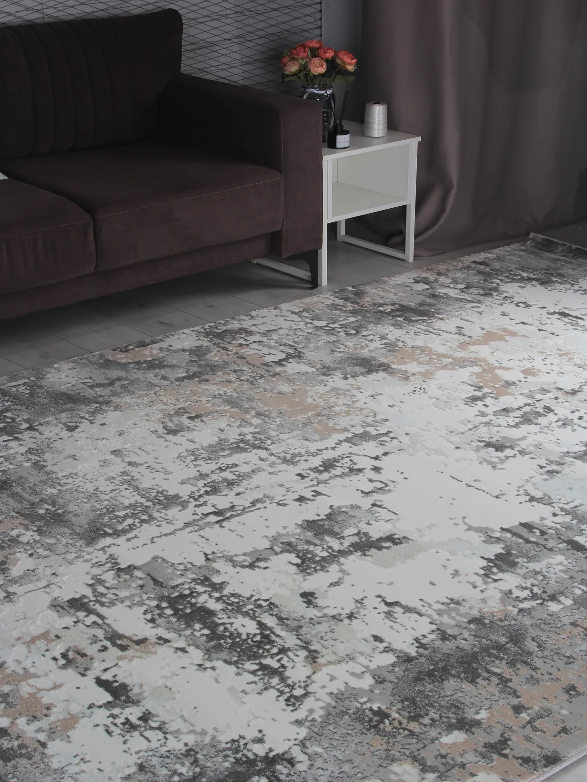 Современный ковер GRAFF 3319 - GRAY Heat-set Россия