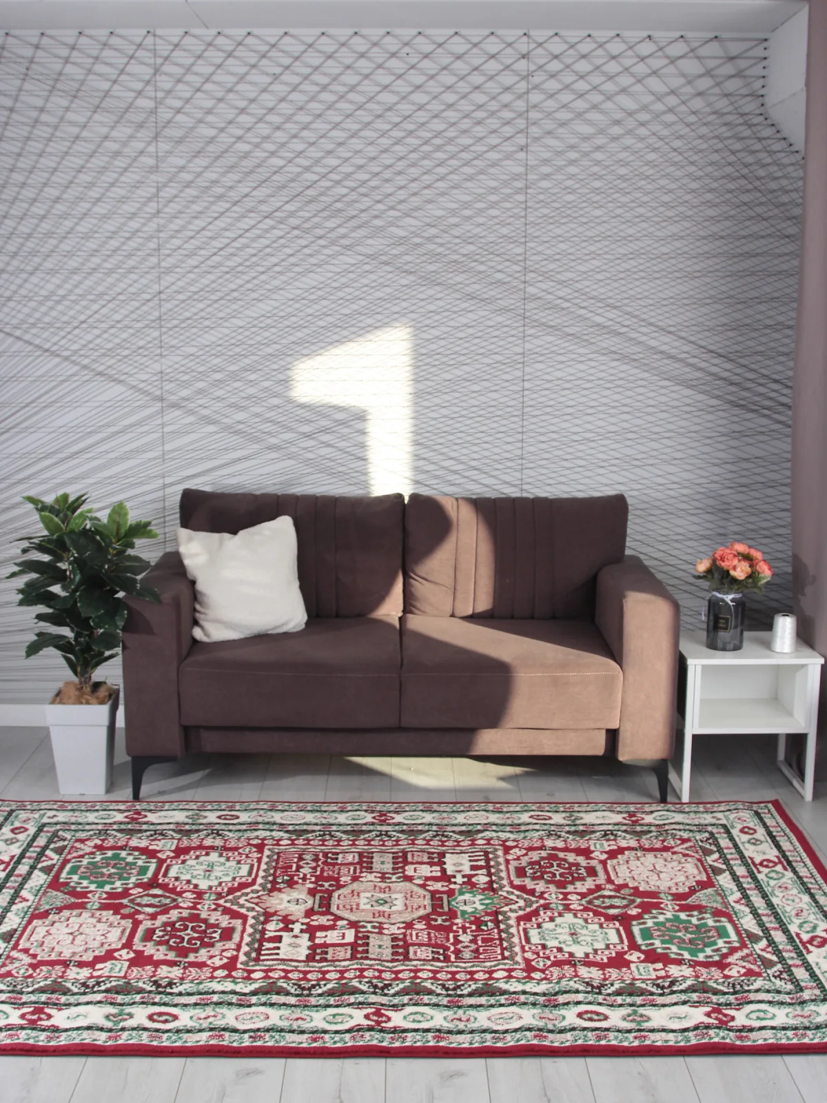Этнический ковер DARGA F667 - RED-CREAM Heat-set Россия
