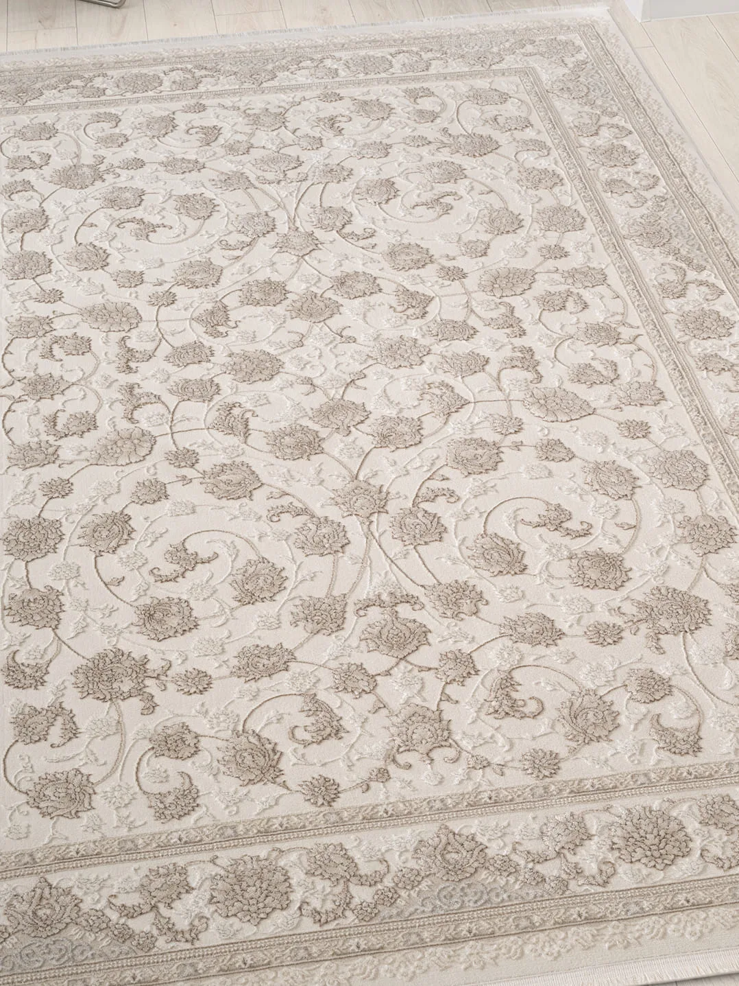 Классический ковер MARDIN 27386A - BEIGE / D.BEIGE Heat-set Турция