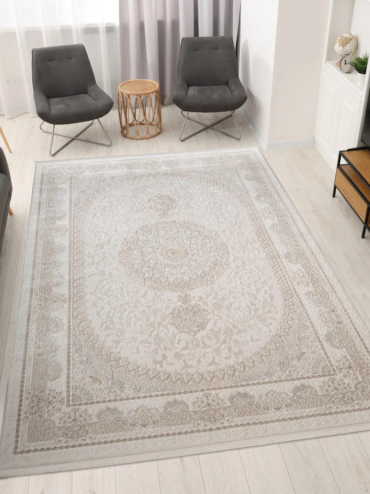 Классический ковер MARDIN 27381A - BEIGE / D.BEIGE из Heat-set, Турция