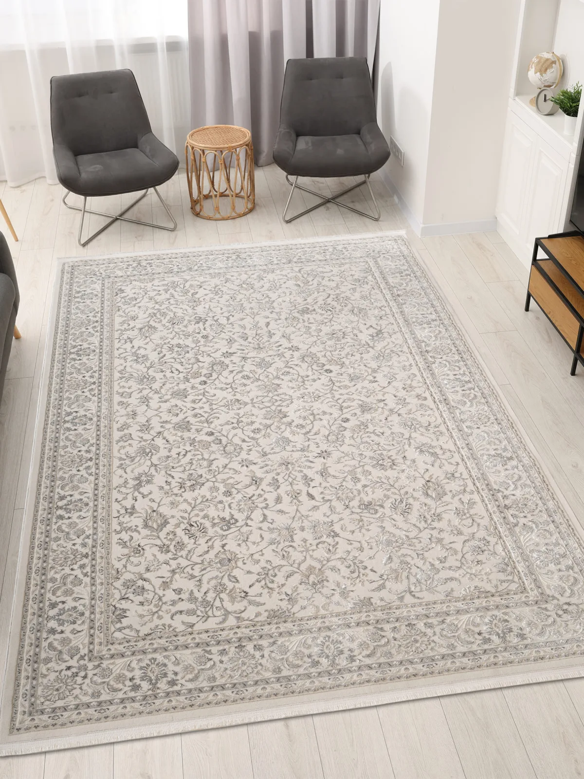 Классический ковер MARDIN 27405A - BEIGE / GRAY Heat-set Турция