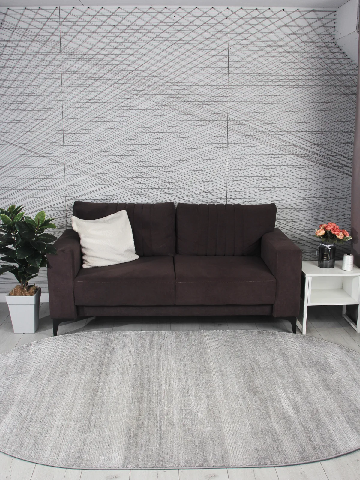 Ковер NENSI GL092G - GREY / GREY Heat-set Турция