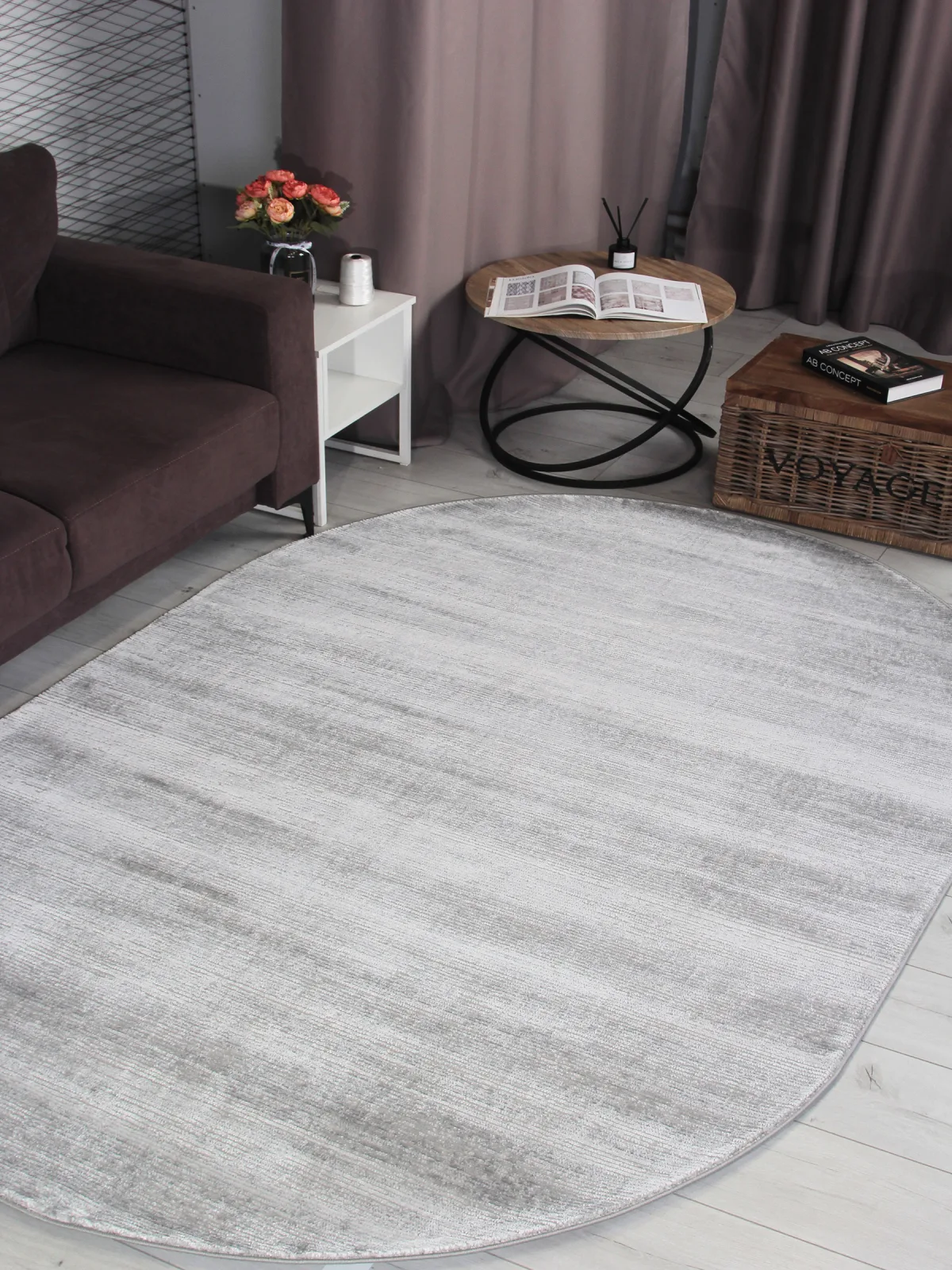 Ковер NENSI GL092G - GREY / GREY Heat-set Турция