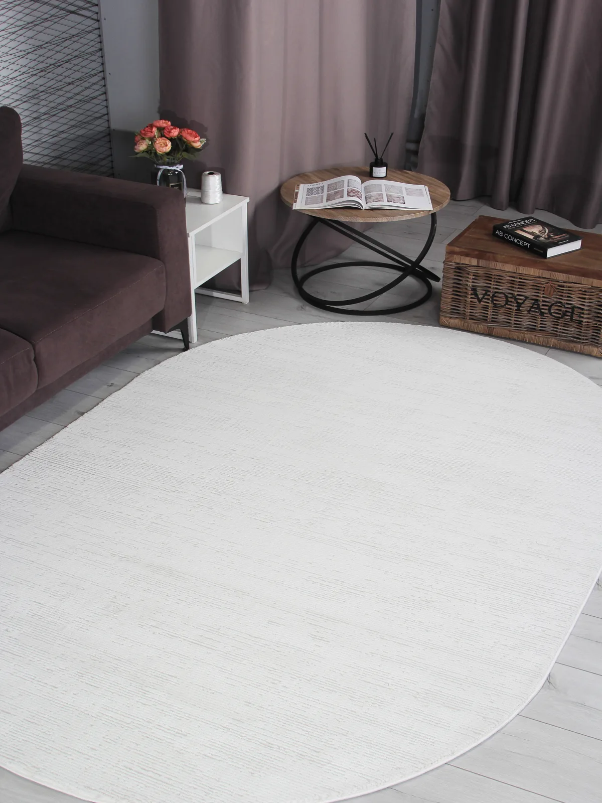 Ковер NENSI GL091W - WHITE / WHITE Heat-set Турция
