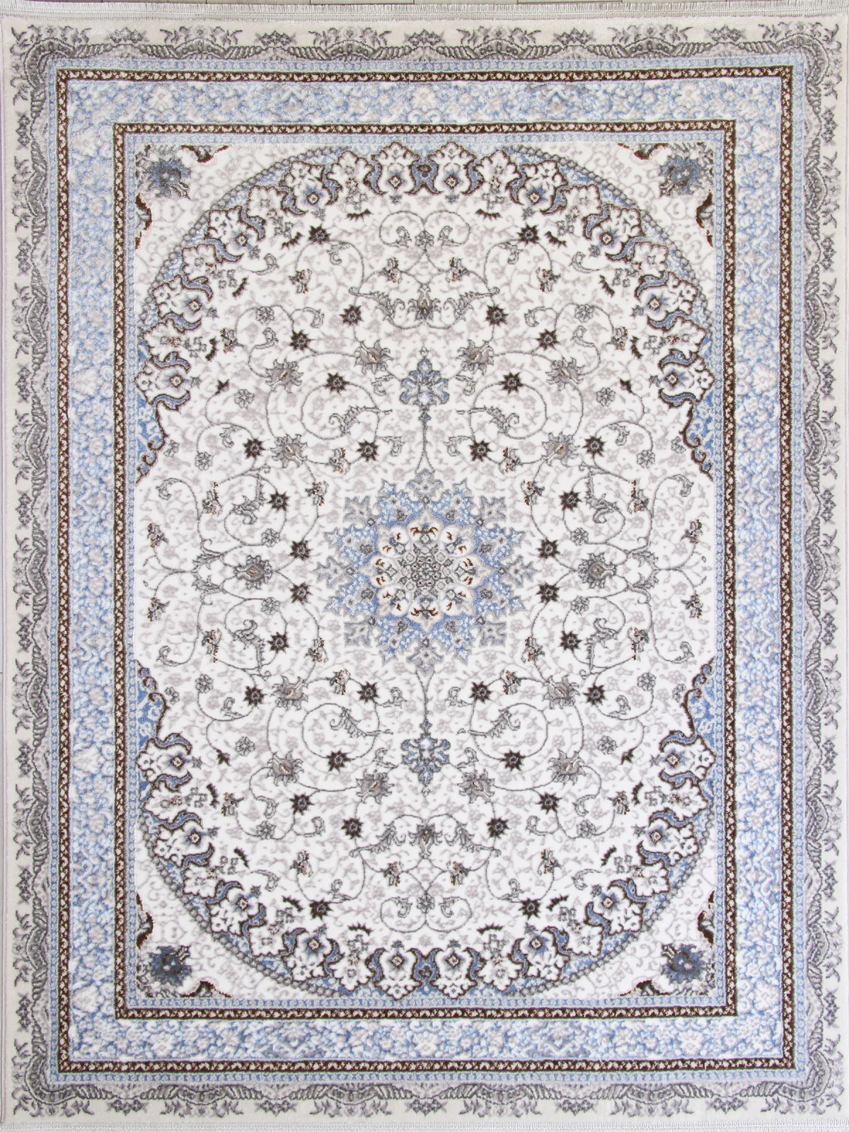 Классический ковер HALIF F639 - GREEN-L.BLUE Heat-set Россия