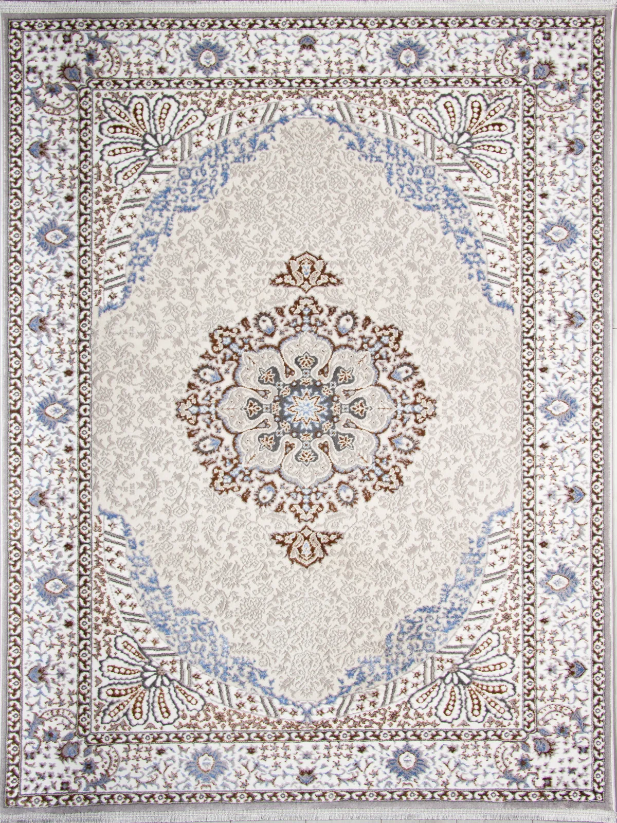Классический ковер HALIF F637 - GREEN-L.BLUE Heat-set Россия
