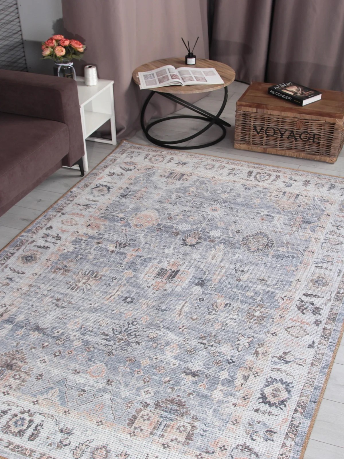 Винтажный ковер LAVIN AB695A - MULTICOLOR из полиэстера Турция