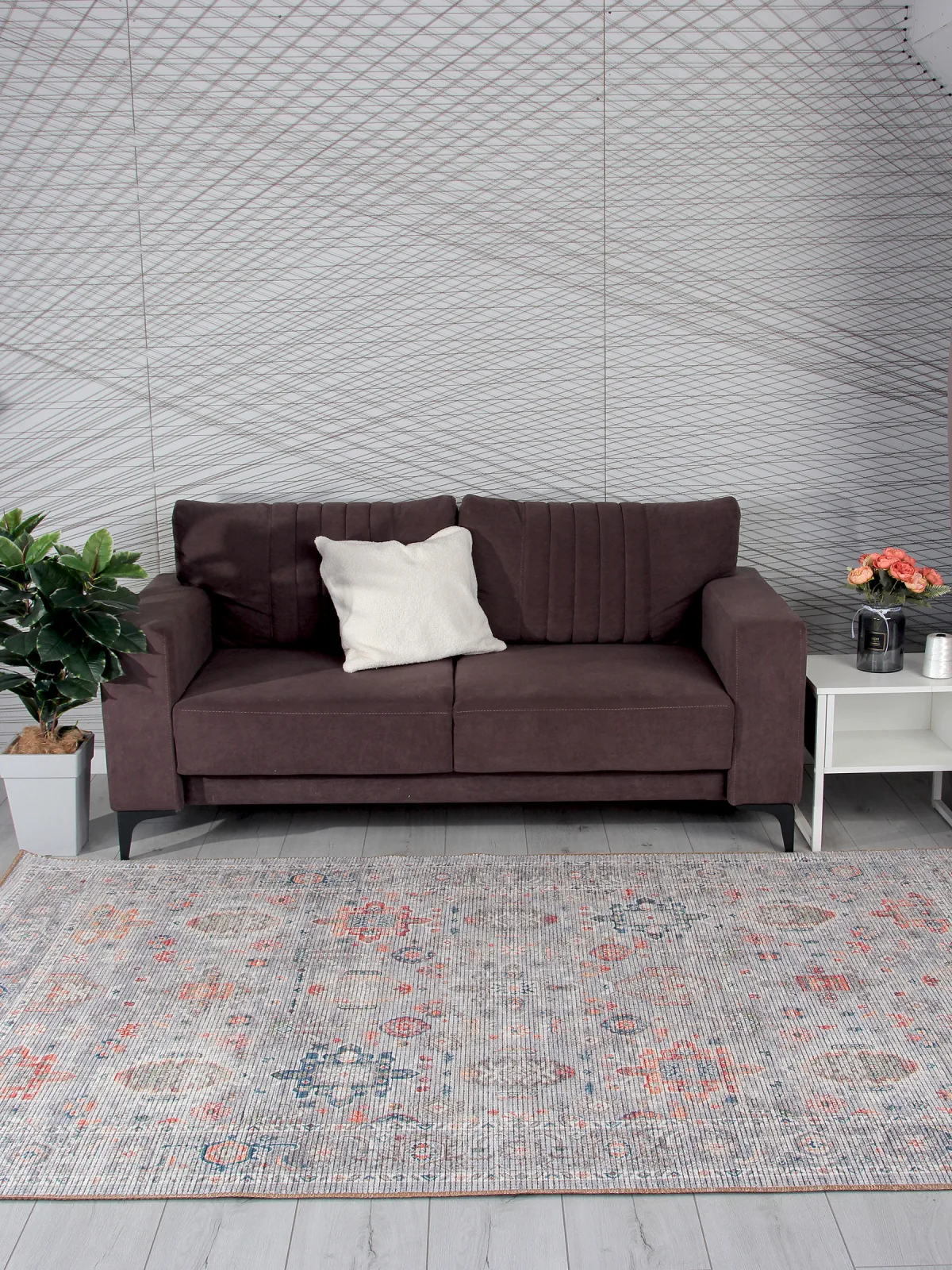 Винтажный ковер LAVIN AB805A - BEIGE / MULTI полиэстер Турция