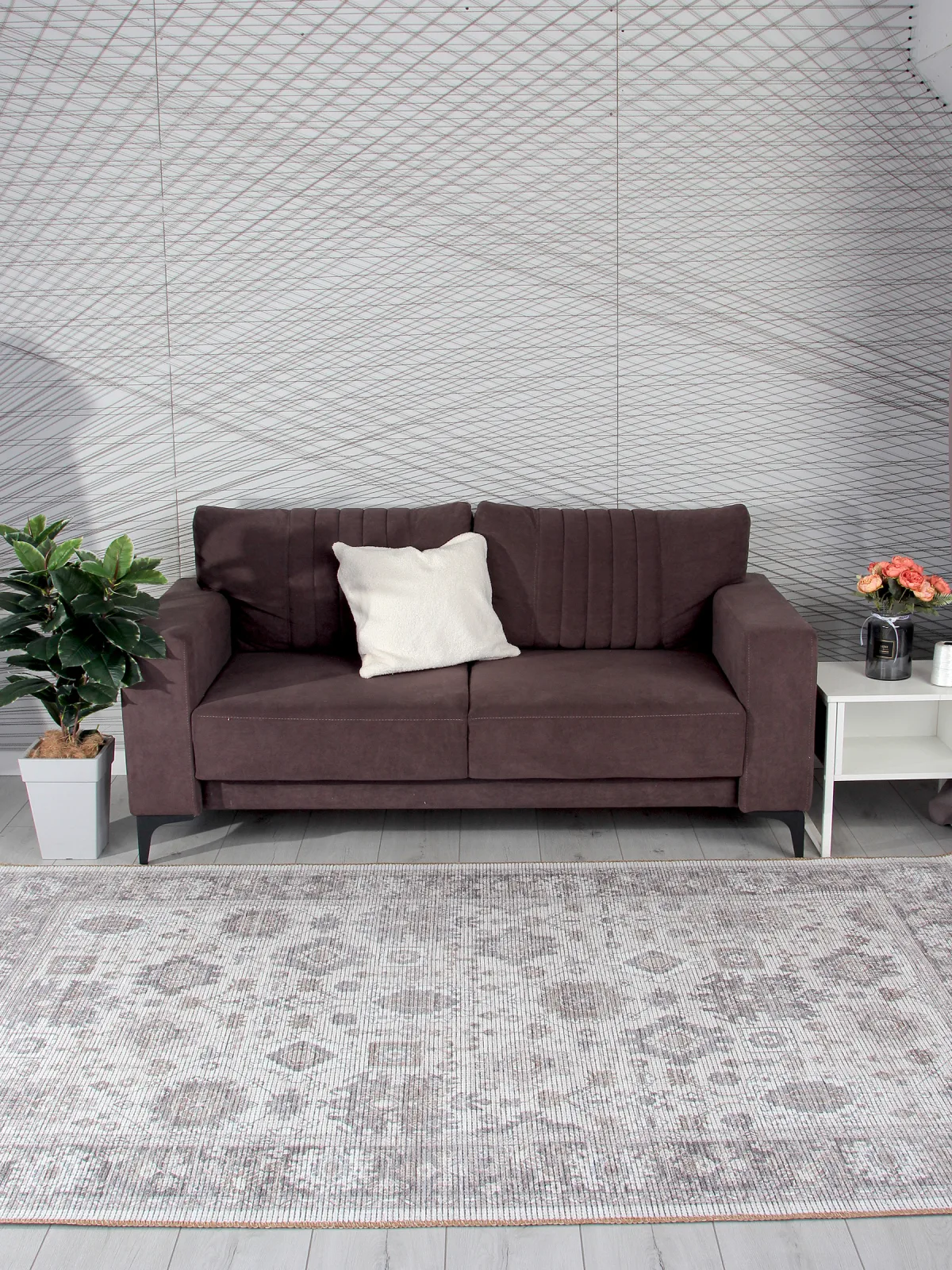 Винтажный ковер LAVIN AB809A - BEIGE полиэстер Турция