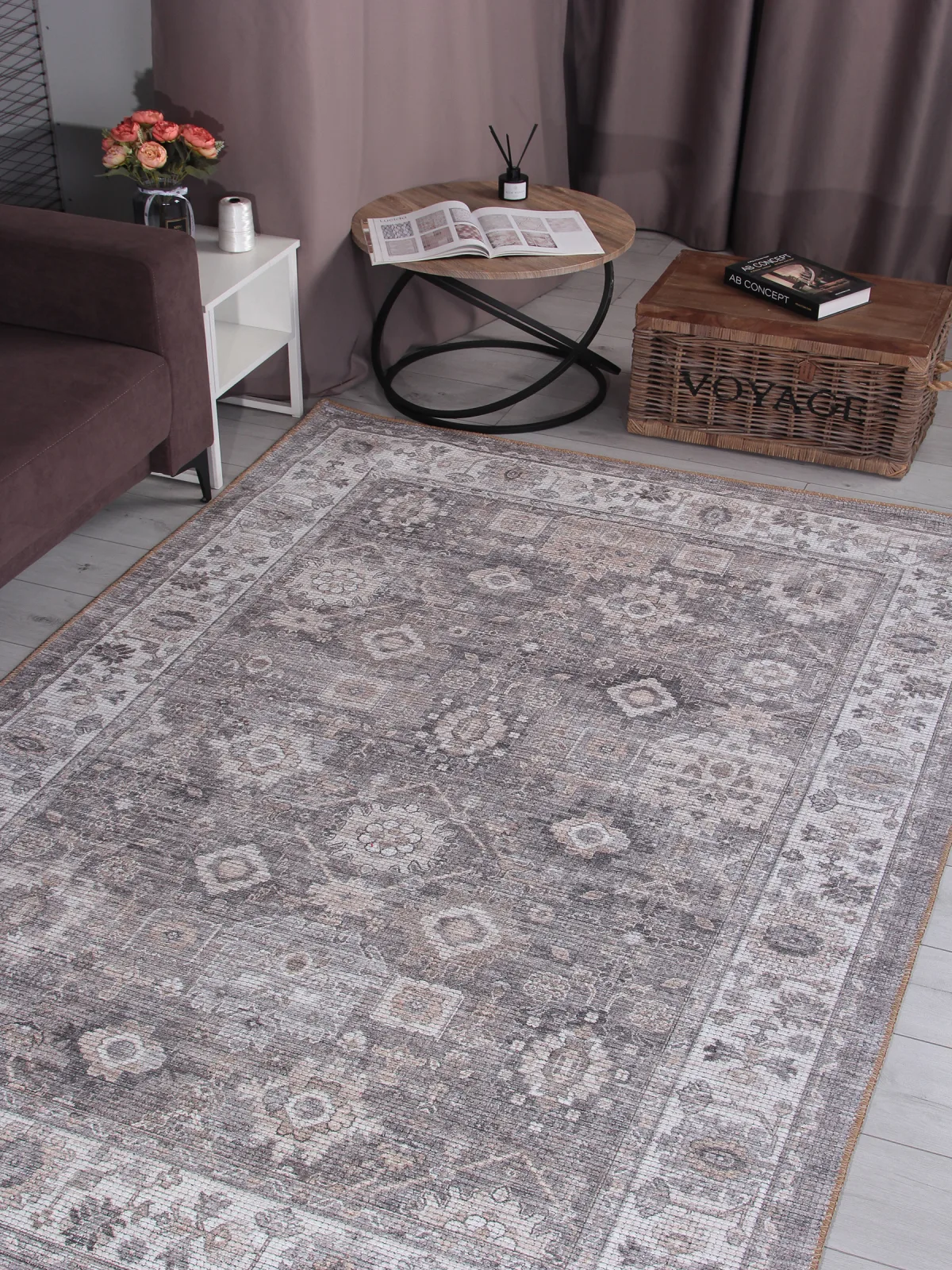 Винтажный ковер LAVIN AB809B - D.BEIGE полиэстер Турция