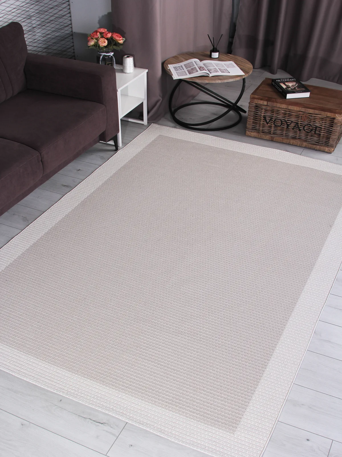 Скандинавская циновка ECO 2003A - BEIGE полиэстер Турция