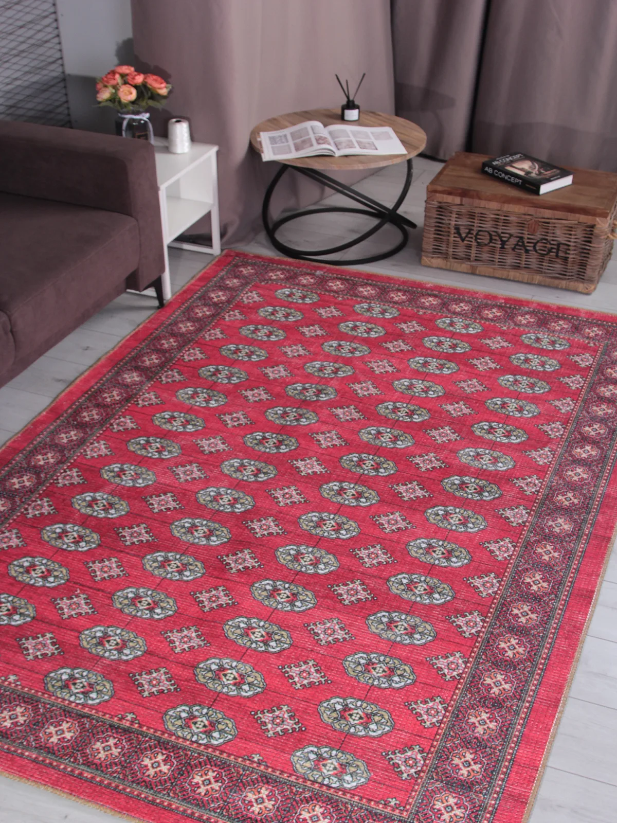 Классический ковер LAVIN AB850A - RED из полиэстера Турция