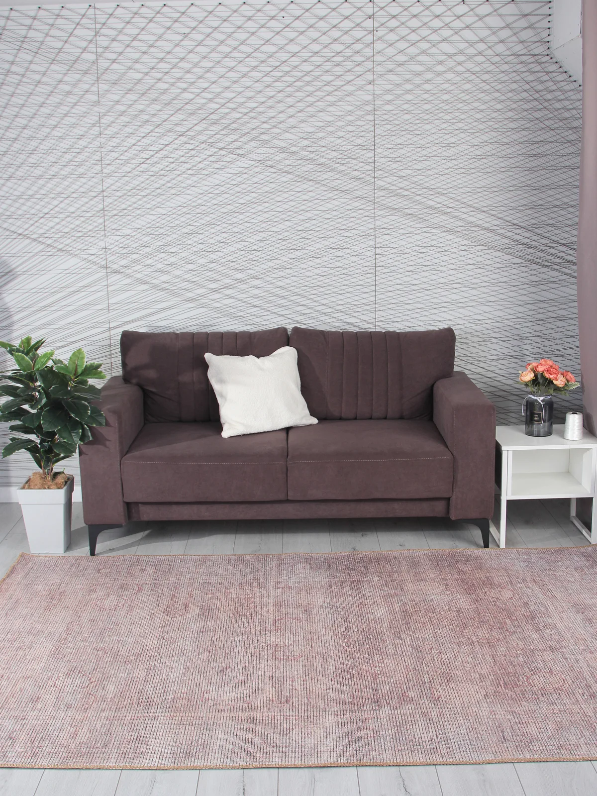 Винтажный ковер LAVIN AB678A - BEIGE / BROWN полиэстер Турция