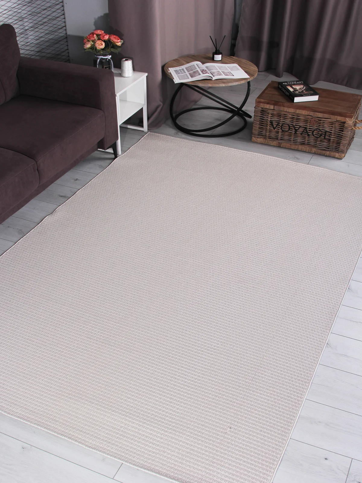 Циновка ECO 2000A - BEIGE полиэстер Турция