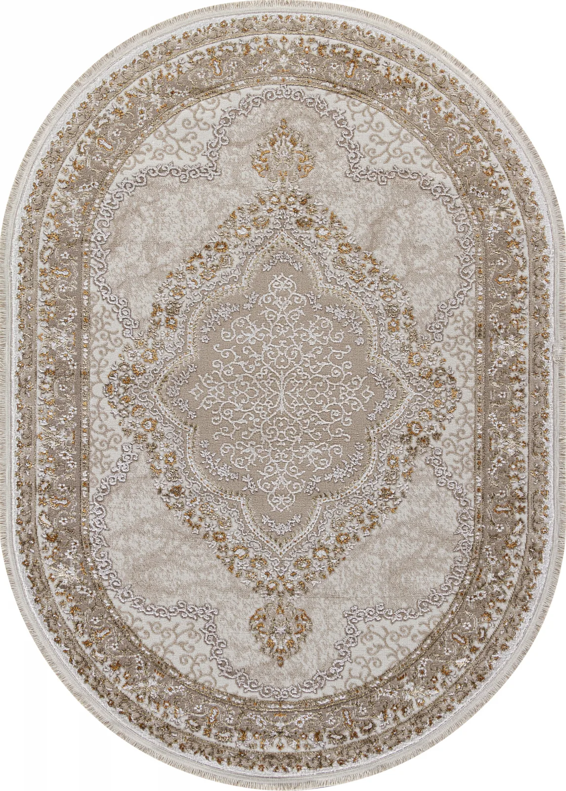 Классический ковер MOSSO 27226 - BEIGE / BEIGE Heat-set Турция