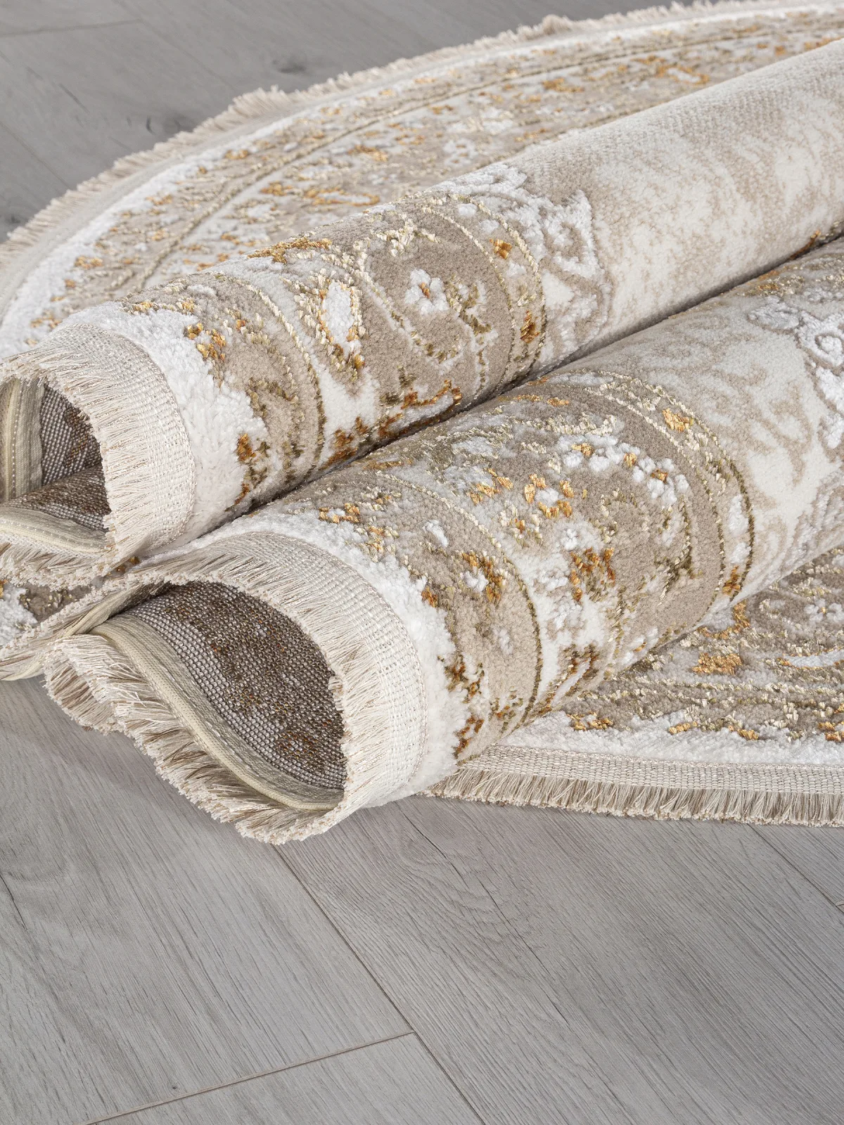 Классический ковер MOSSO 27226 - BEIGE / BEIGE Heat-set Турция