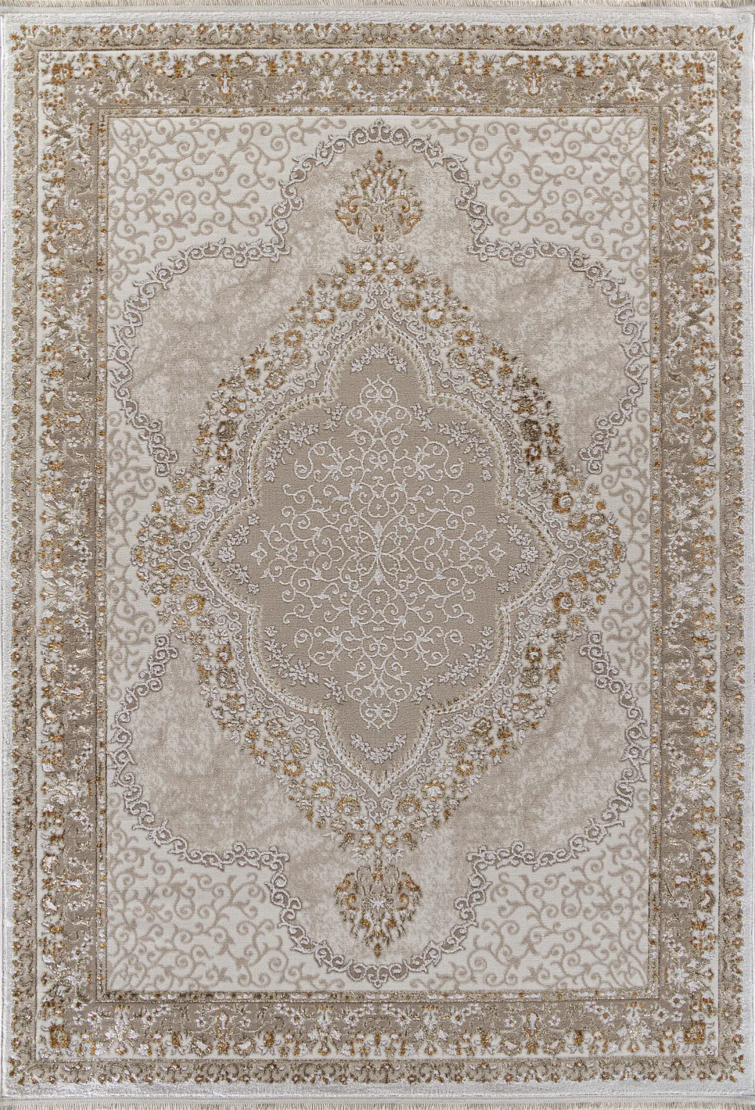 Классический ковер MOSSO 27226 - BEIGE / BEIGE Heat-set Турция