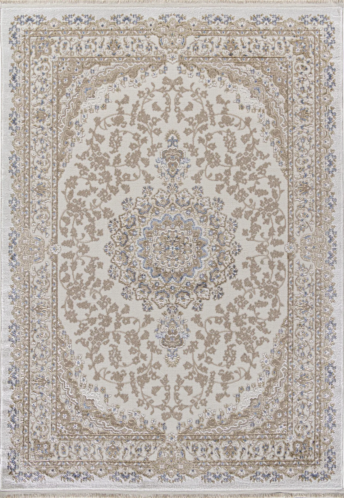 Классический ковер MOSSO 27239 - CREAM / BLUE Heat-set Турция