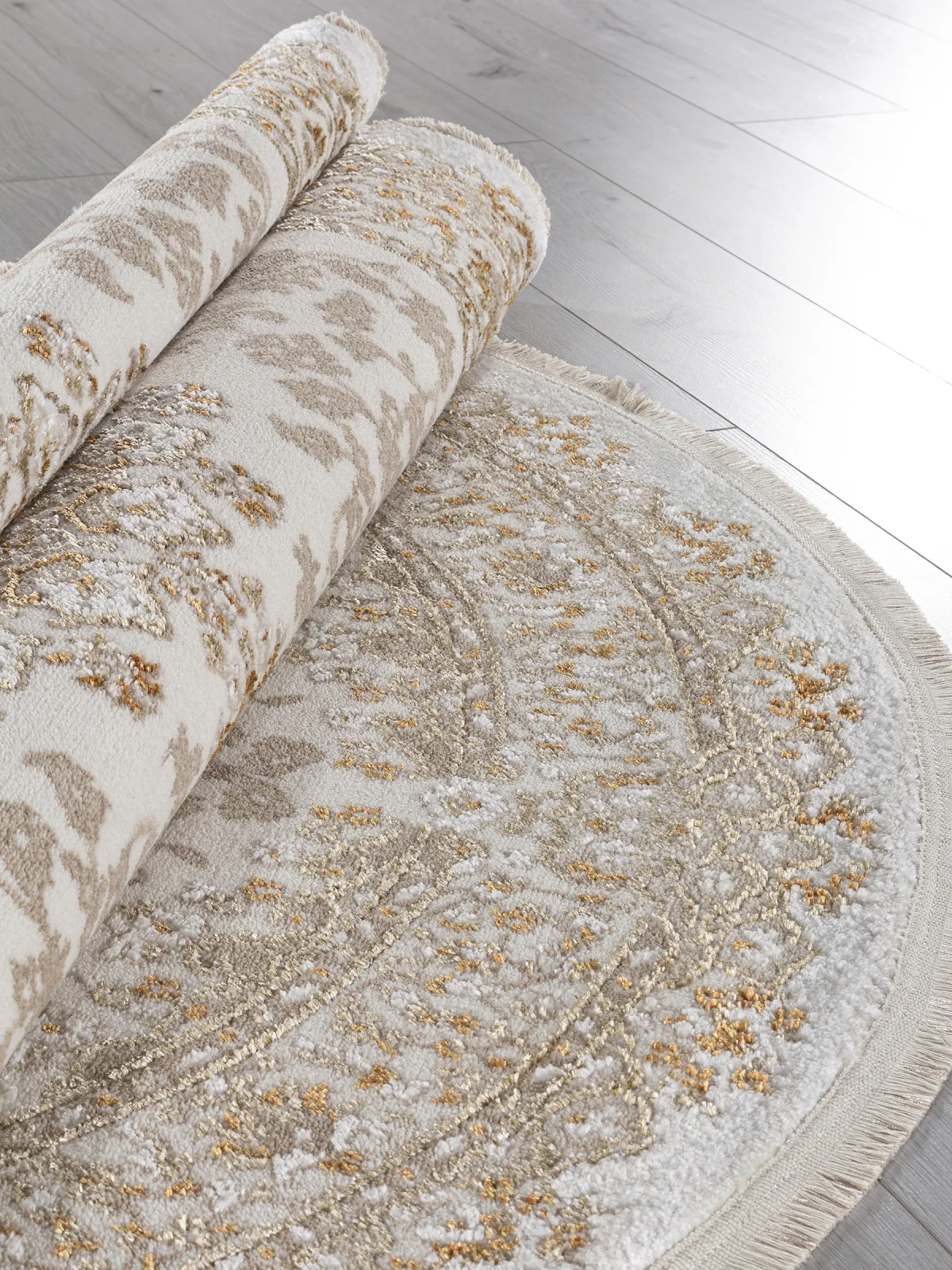 Классический ковер MOSSO 27239 - CREAM / BEIGE Heat-set Турция