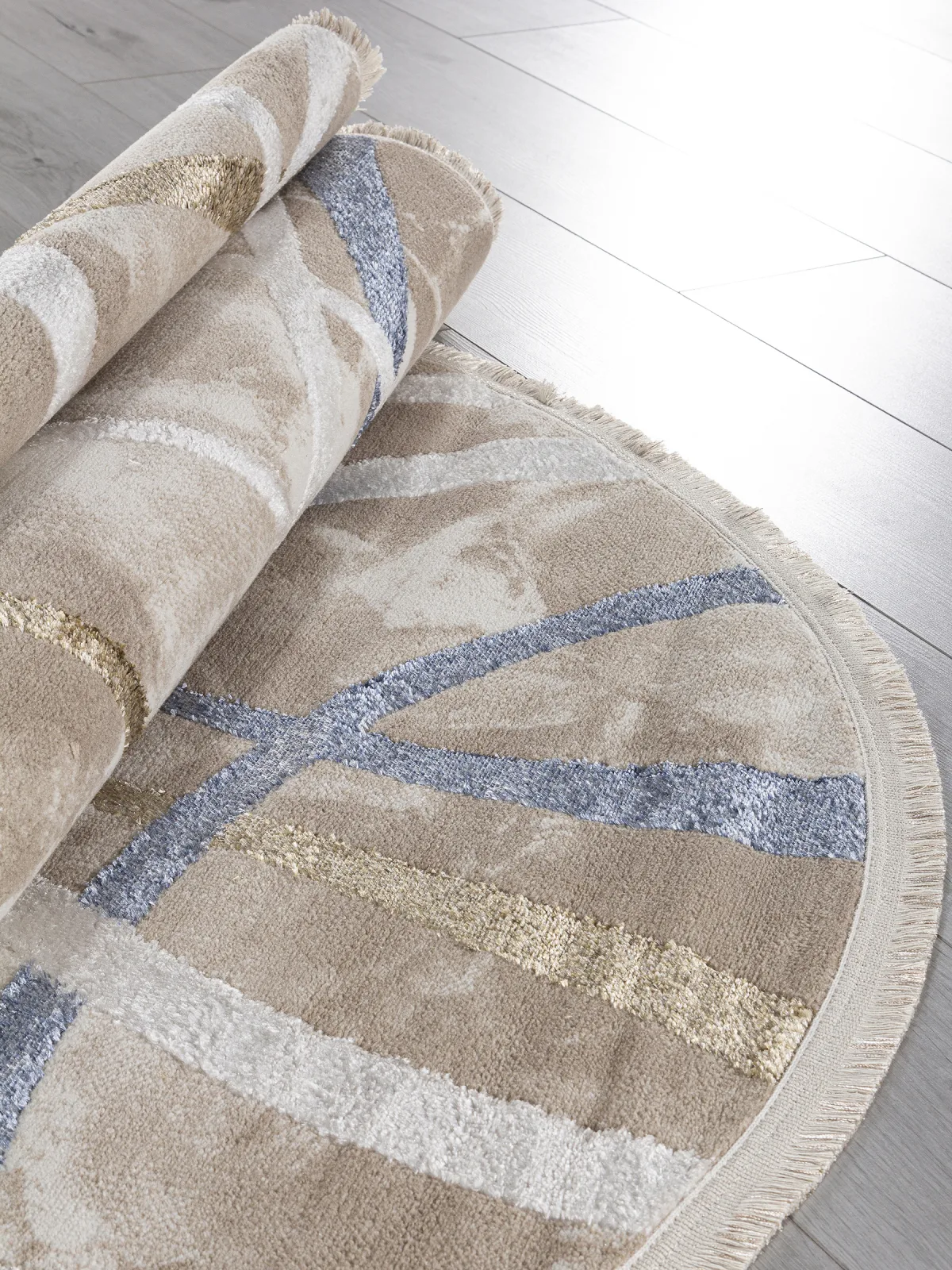Современный ковер MOSSO 27248 - CREAM / BEIGE Heat-set Турция