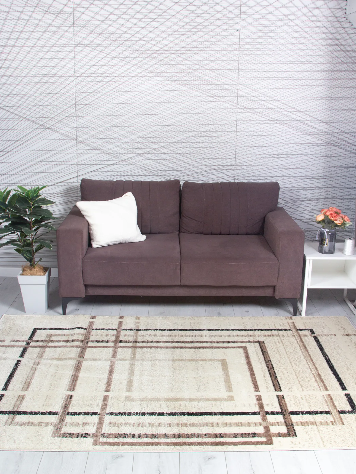 Современный ковер DARGA F690 - CREAM Heat-set Россия