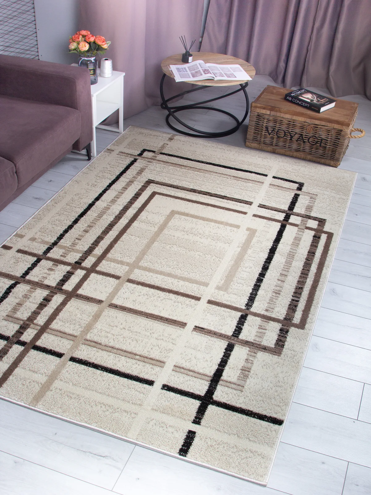 Современный ковер DARGA F690 - CREAM Heat-set Россия