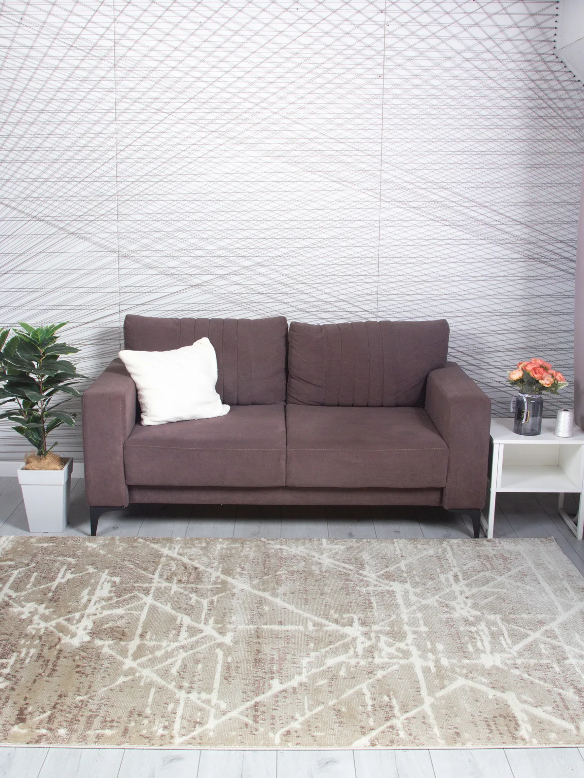 Современный ковер DARGA F691 - BEIGE Heat-set Россия
