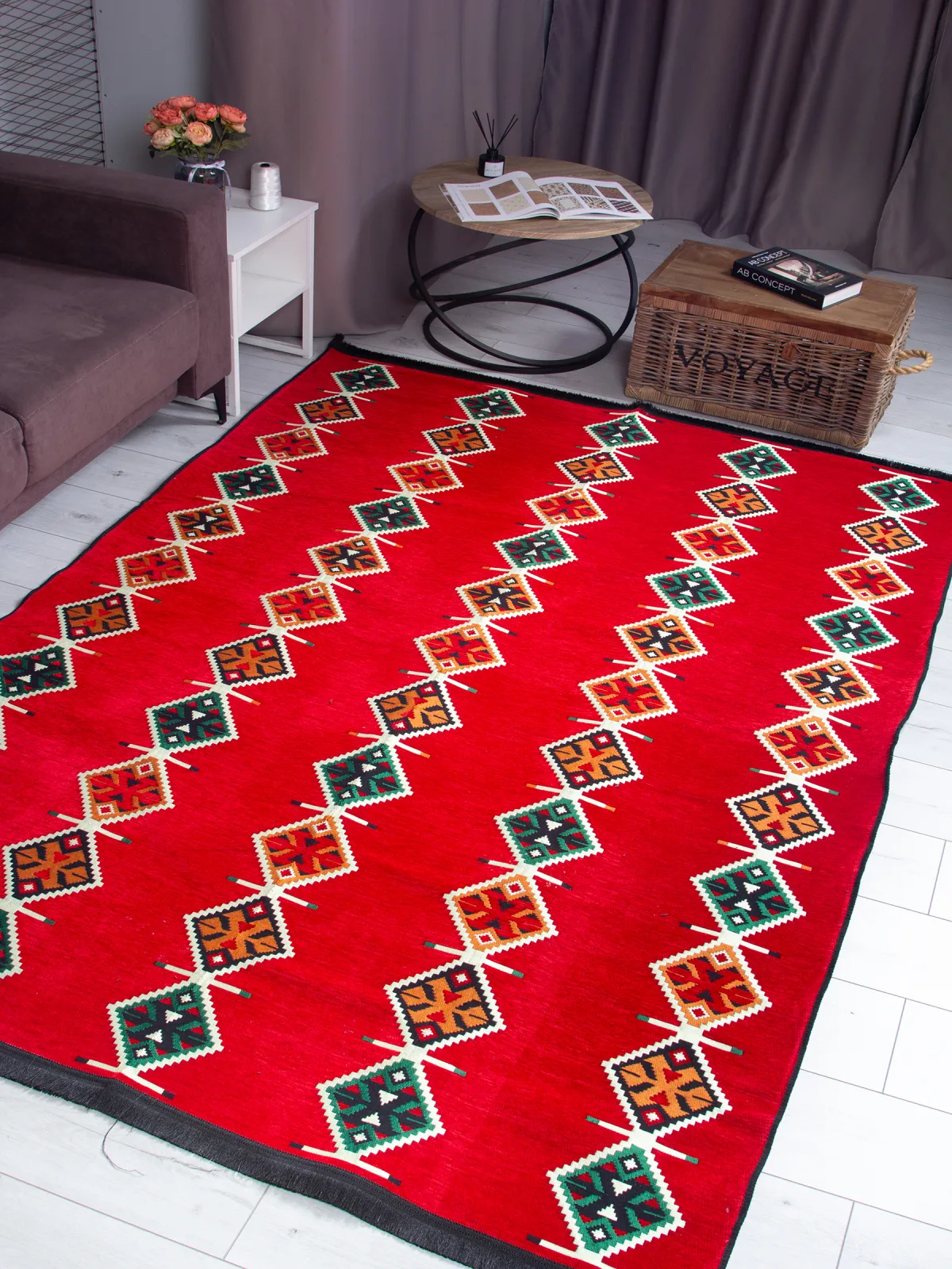 Этнический ковер ALASHA KILIM ALASHA1 - 000 хлопок Турция