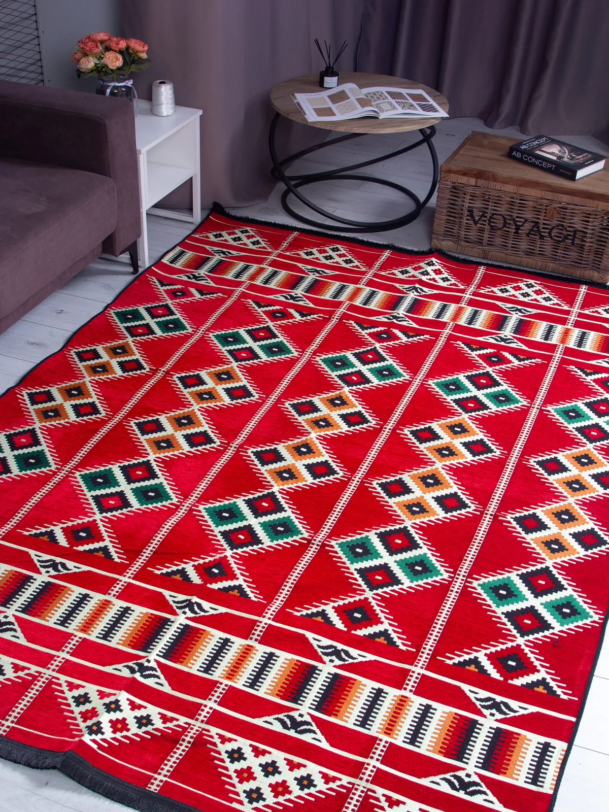 Этнический ковер ALASHA KILIM ALASHA3 - 000 хлопок Турция