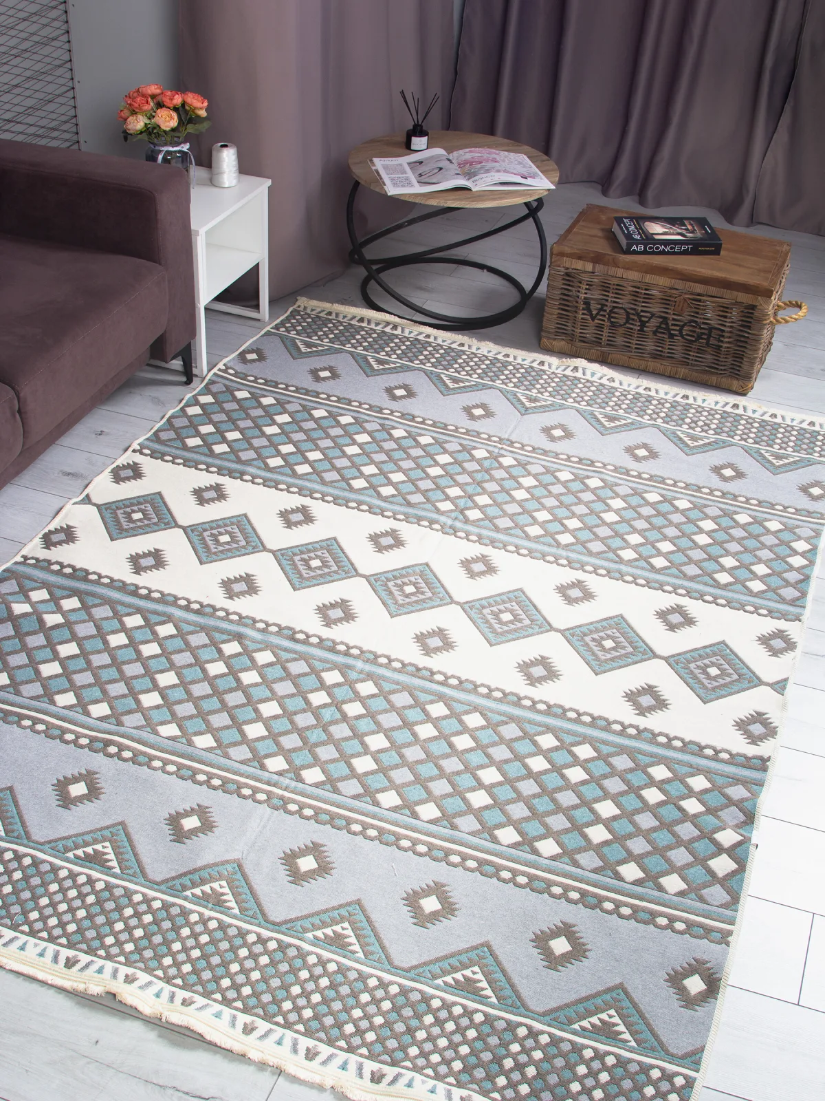 Ковер в этническом стиле HAN KILIM HAN2 - 000 из хлопка, Турция