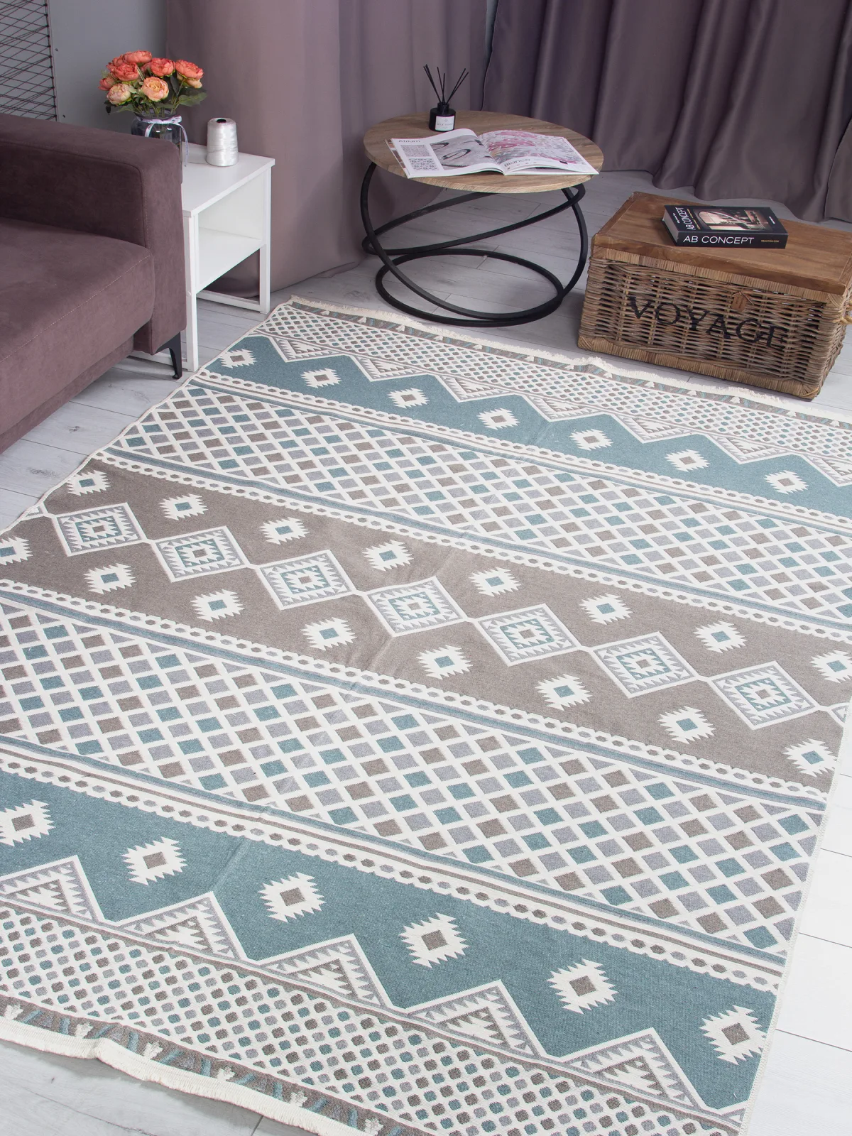 Ковер в этническом стиле HAN KILIM HAN2 - 000 из хлопка, Турция
