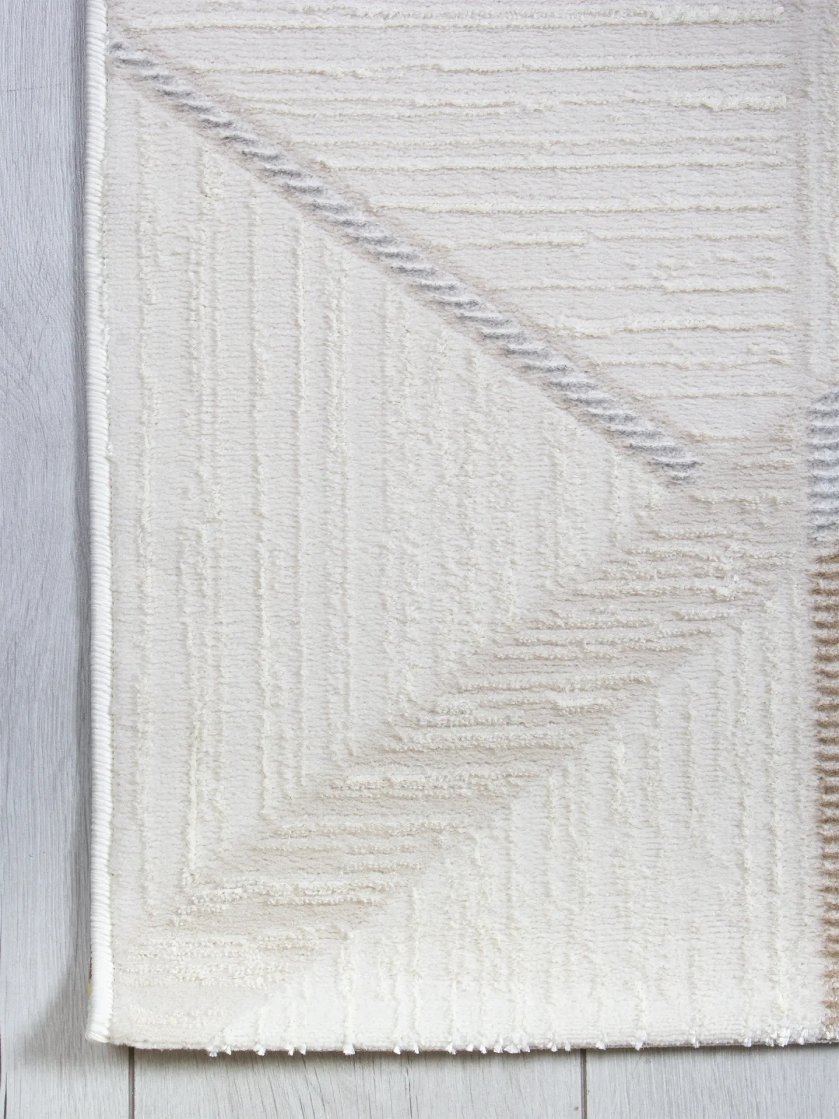 Современный ковер DALIDA 20802A - L.BEIGE / WHITE полиэстер Турция